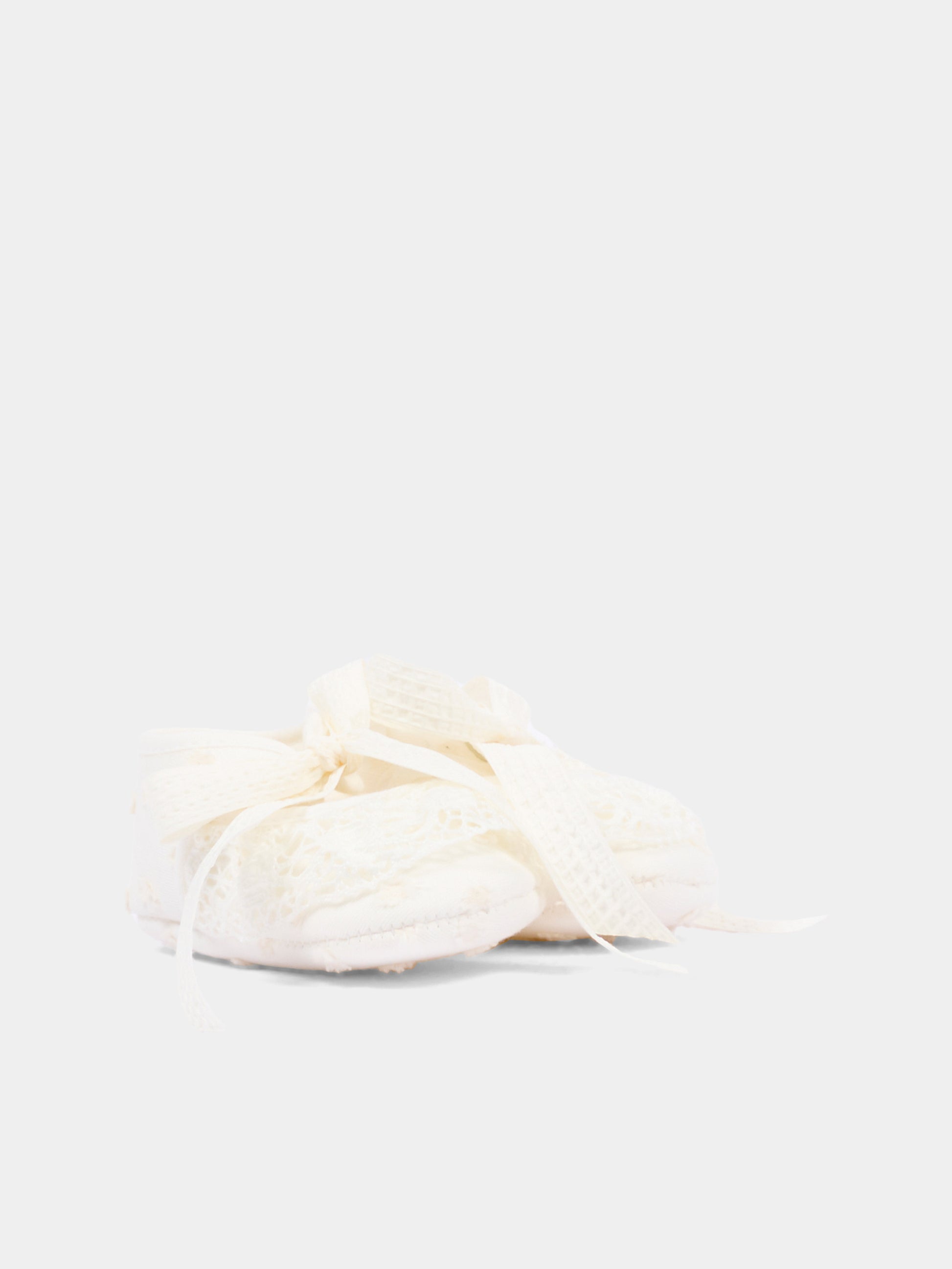 Ballerine avorio per neonata con fiocco,Paz Rodríguez,035 154025 60 T2235