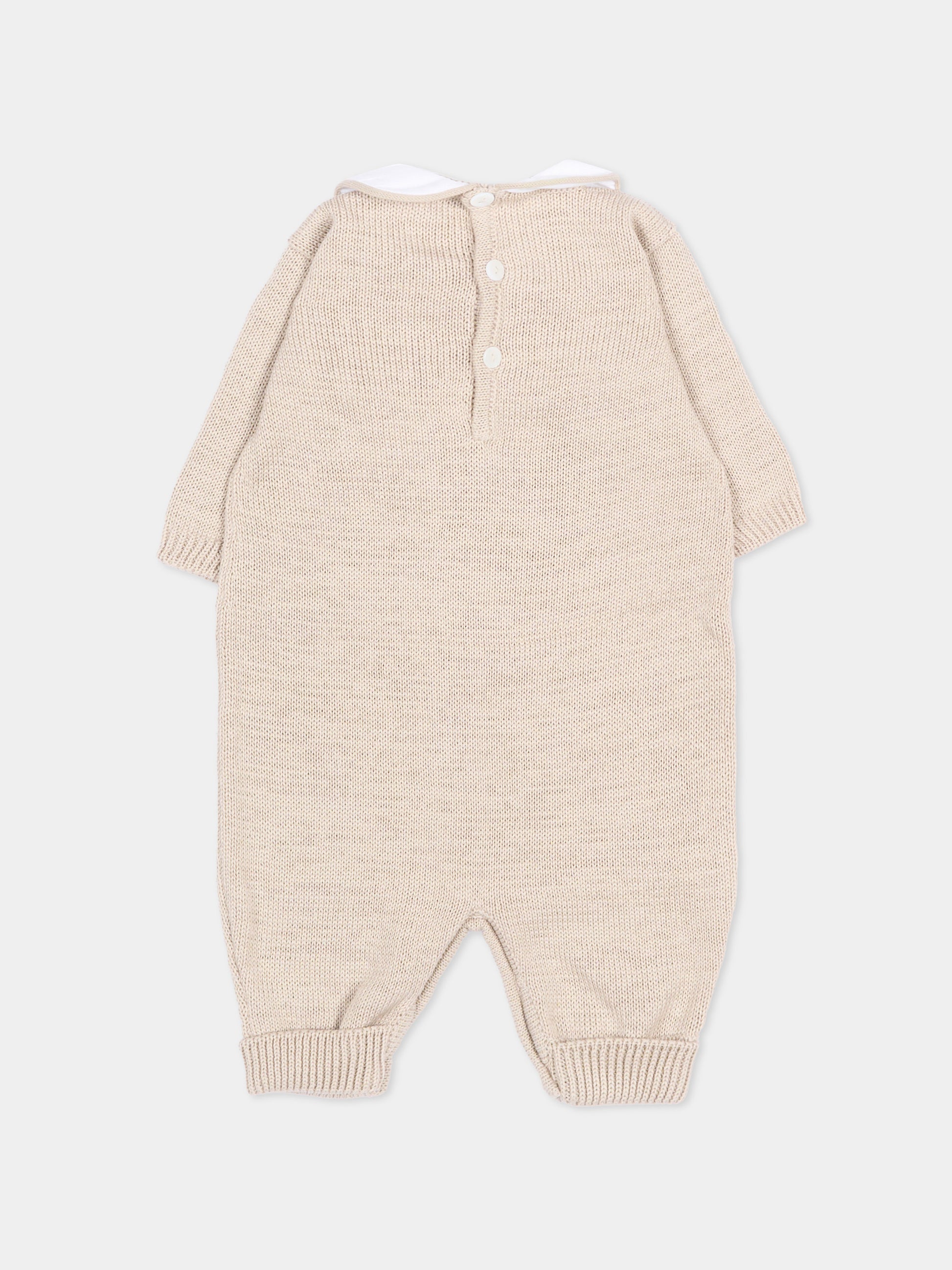 Tutina beige per neonati con colletto,Little Bear,3128/S CORDA/BCO