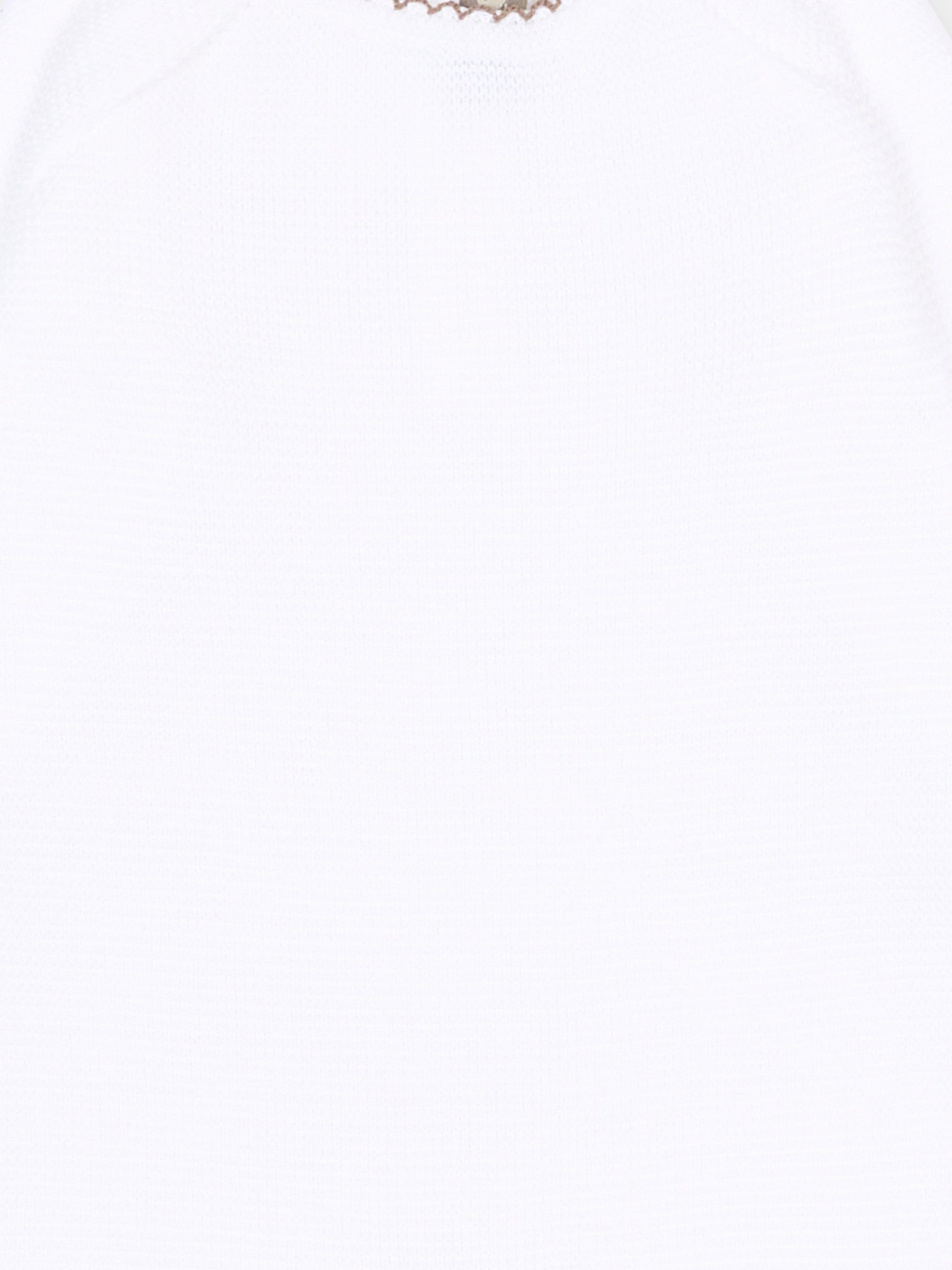 Tutina bianca per neonati in maglia,Little Bear,3103 BCO/CACAO