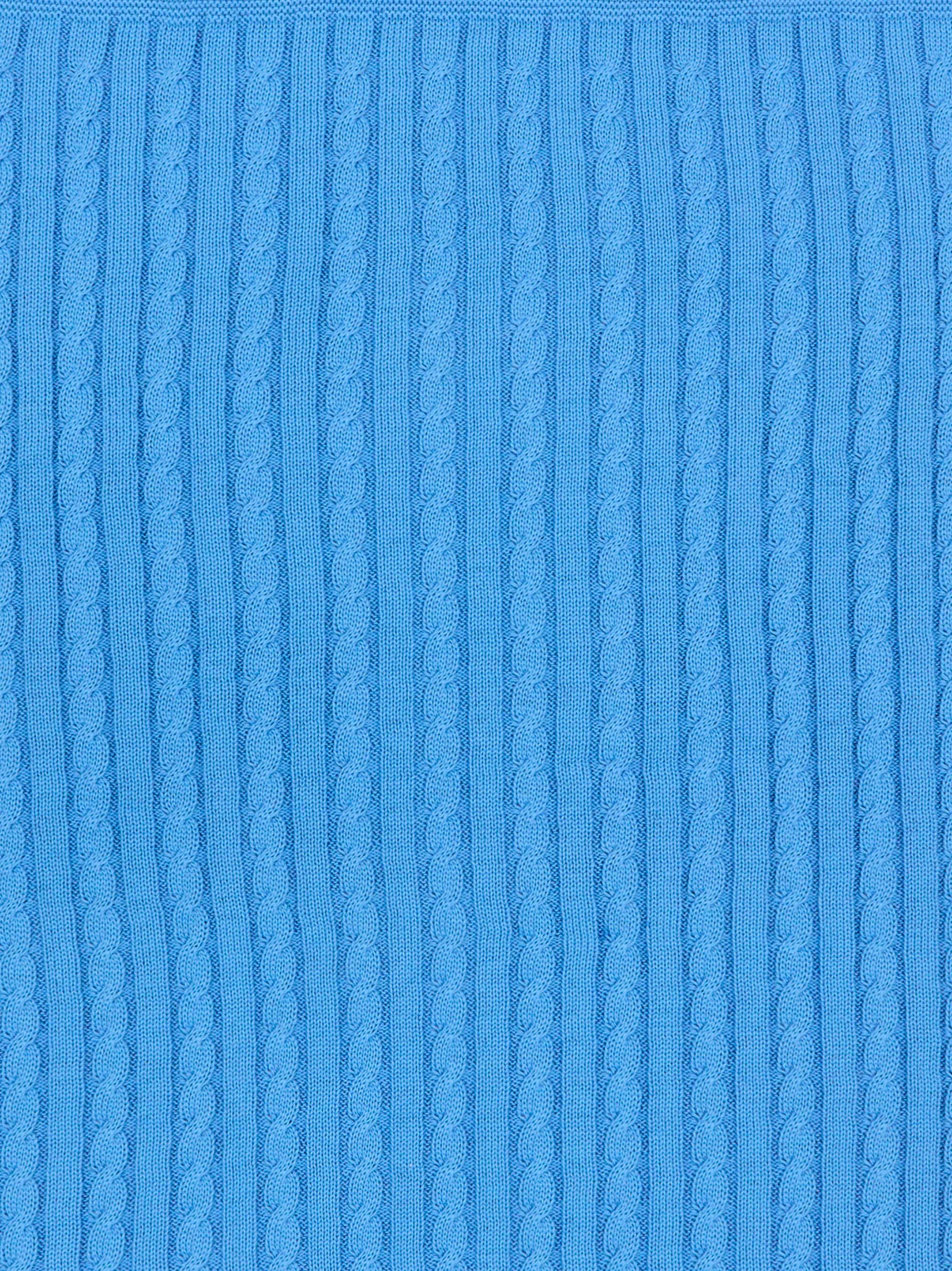 Coperta azzurra per neonato a trecce,Little Bear,3107 AZZURRO