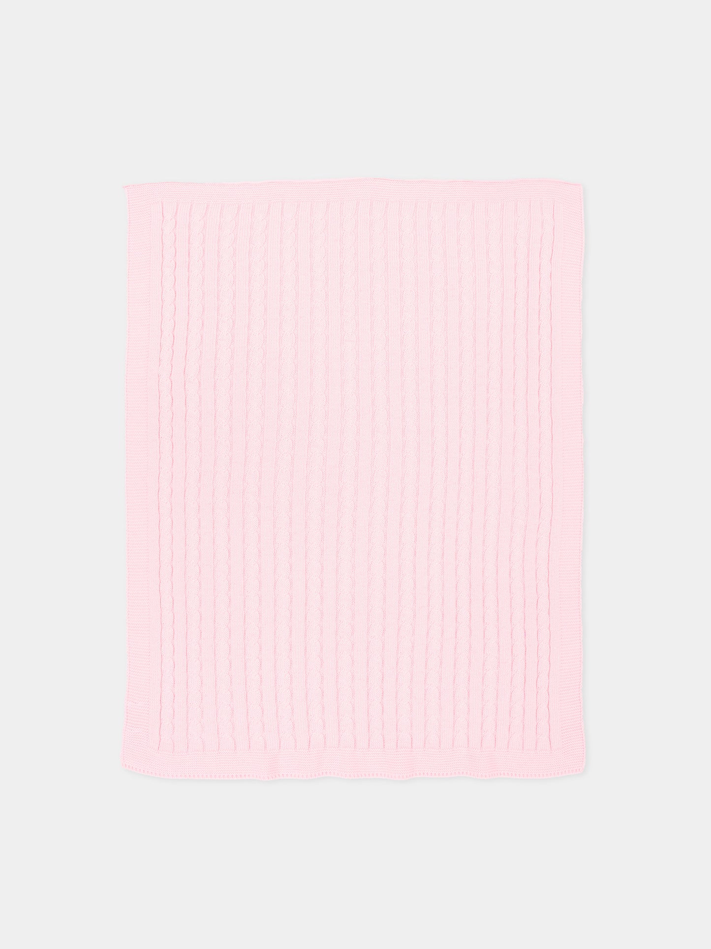 Coperta rosa per neonata a trecce,Little Bear,3107 ROSA M