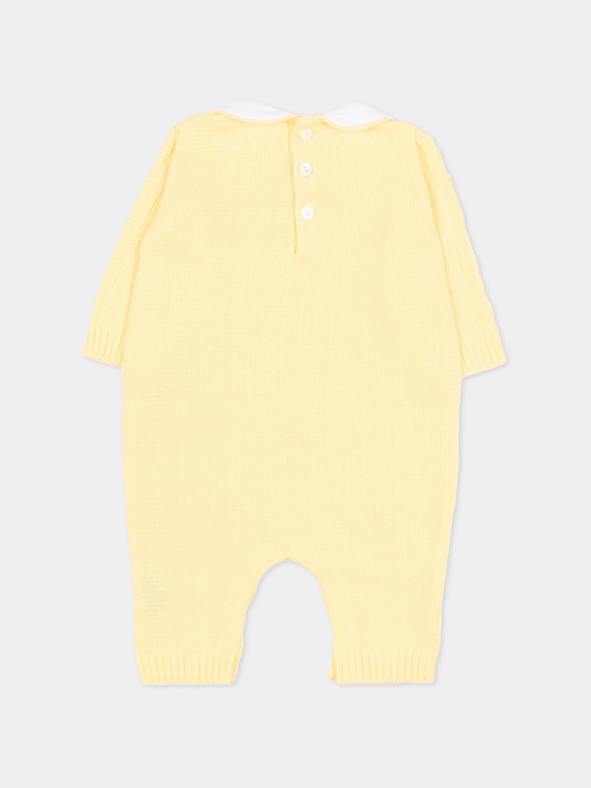 Tutina gialla per neonati a trecce,Little Bear,3108 GIALLO