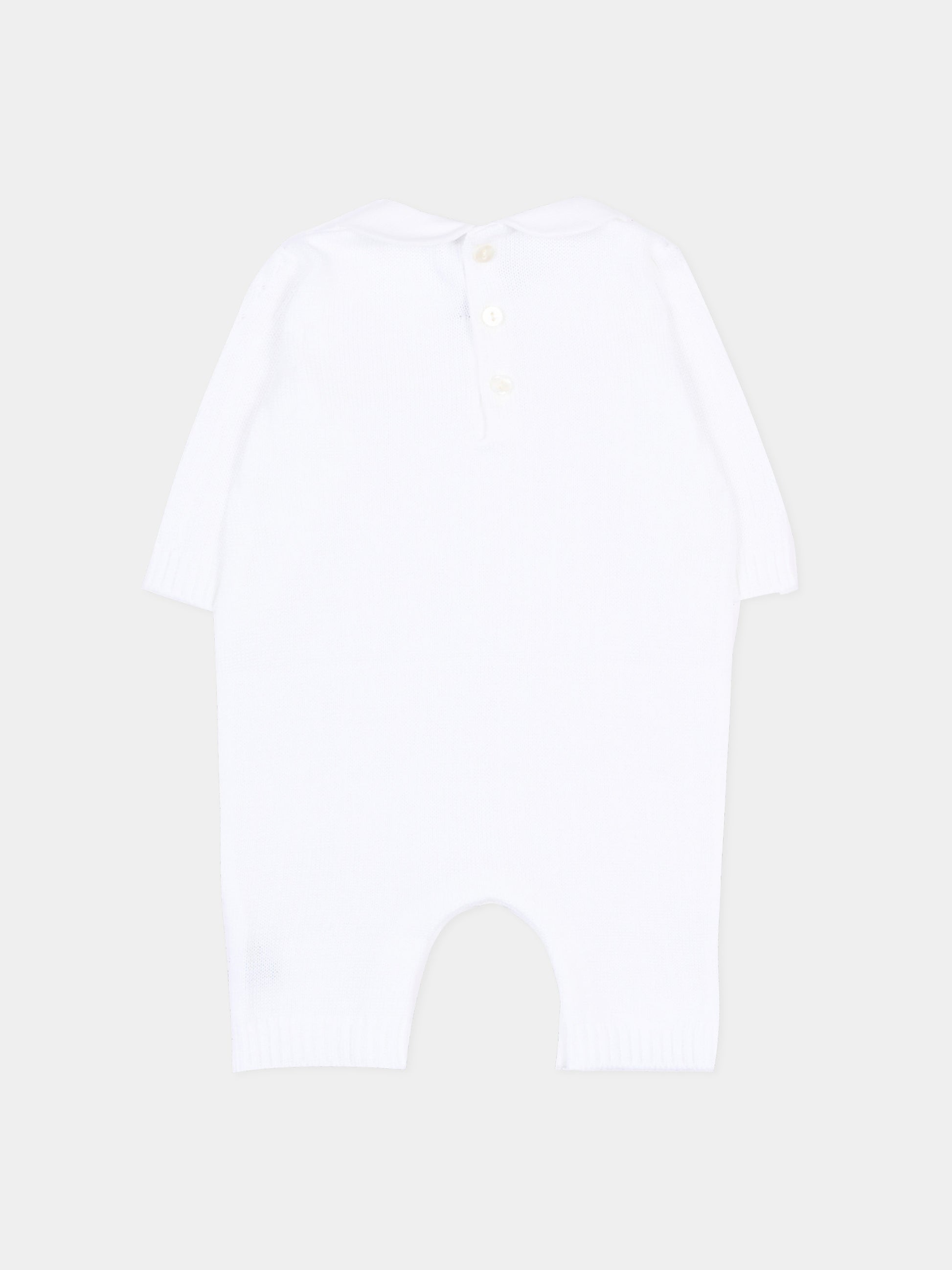 Tutina bianca per neonati a trecce,Little Bear,3108 BIANCO