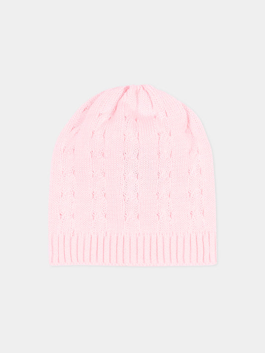 Cappellino rosa per neonata a trecce,Little Bear,3112 ROSA M