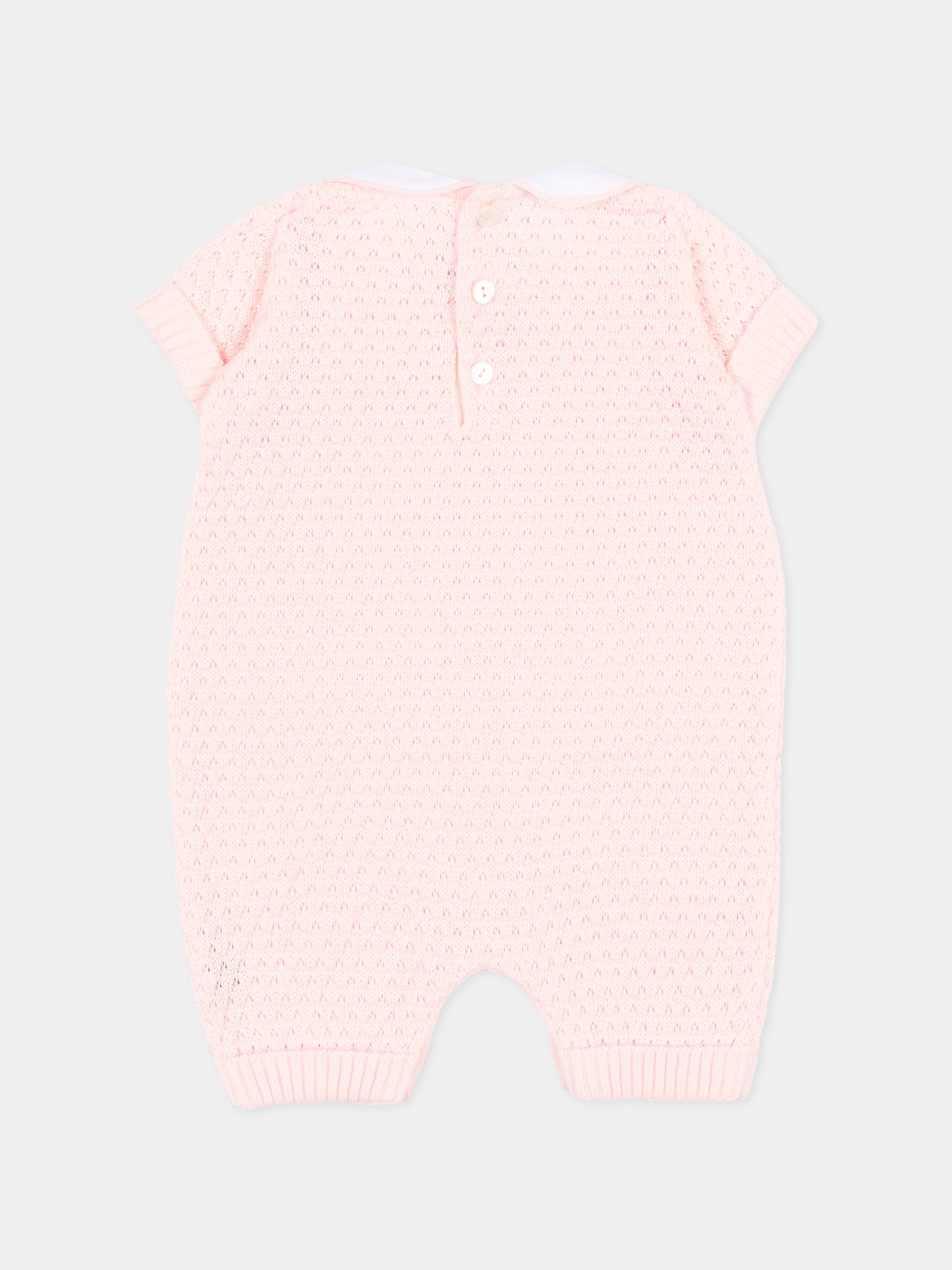 Pagliaccetto rosa per neonata traforato,Little Bear,3114 CIPRIA