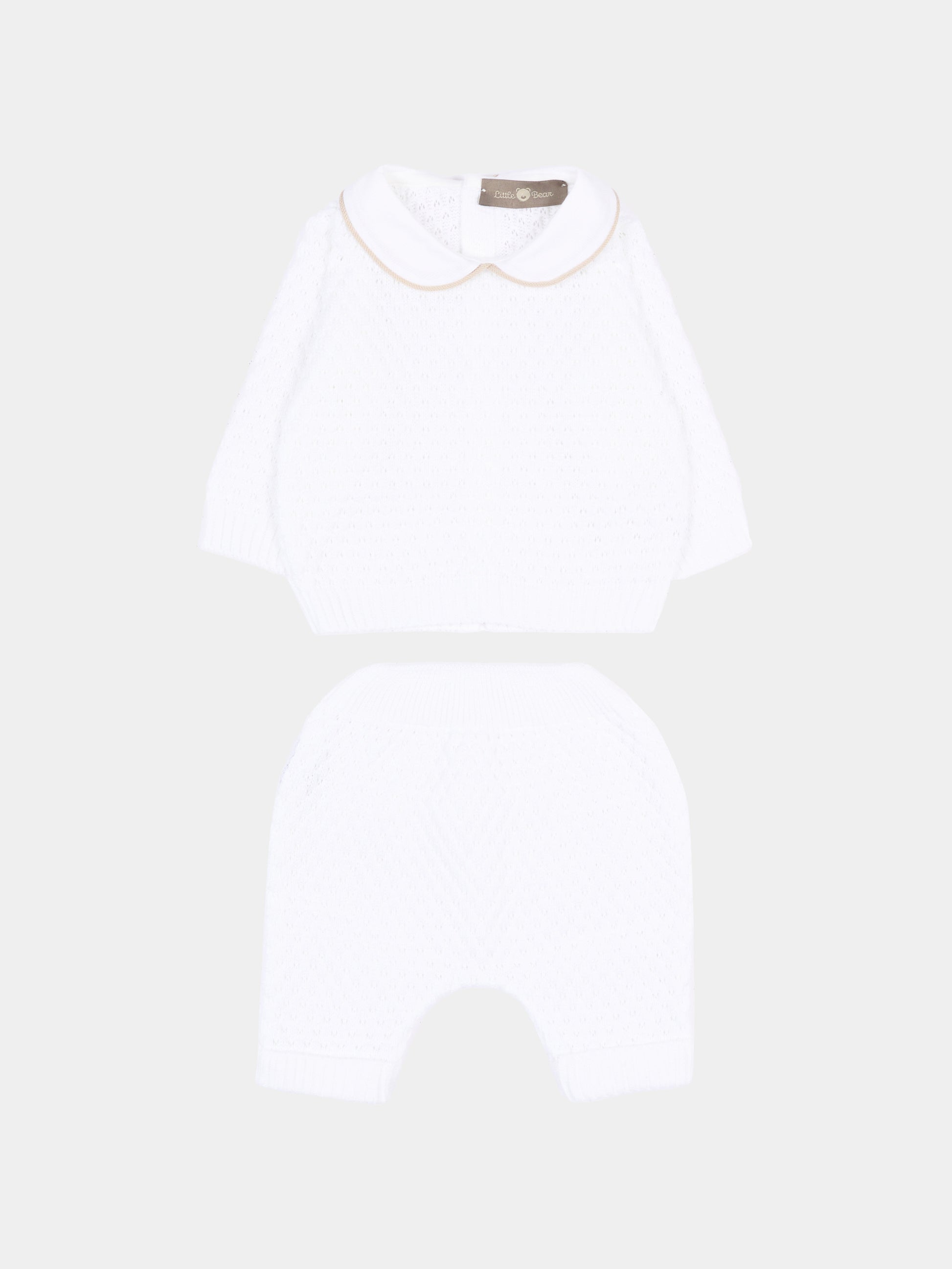 Completo nascita bianco per neonati,Little Bear,3115 BIANCO/CORDA