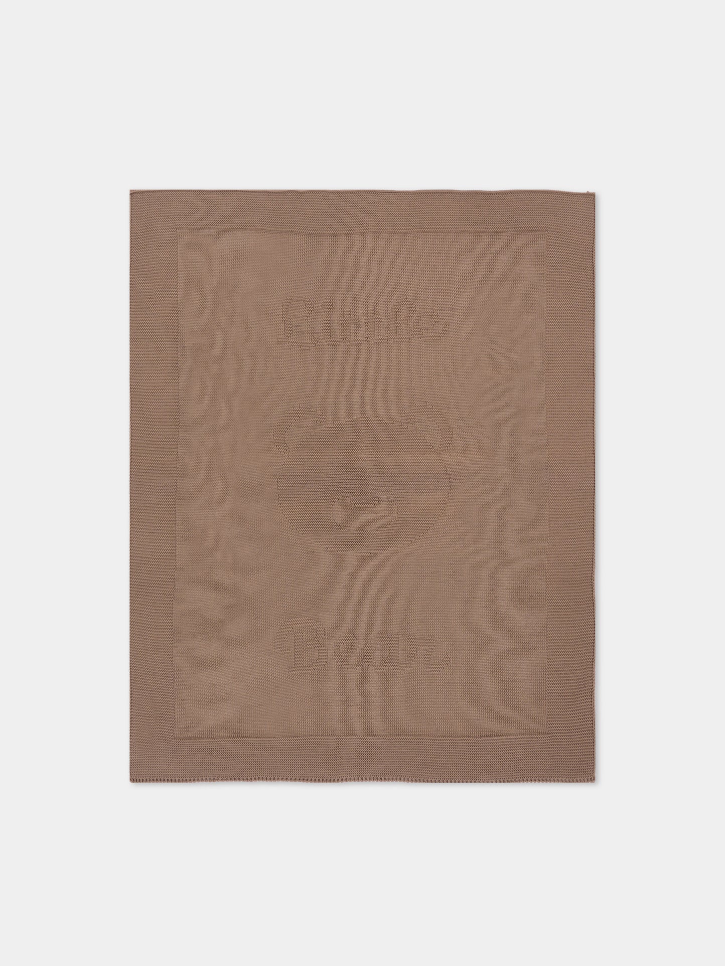 Coperta marrone per neonati con orsetto,Little Bear,3119 CACAO