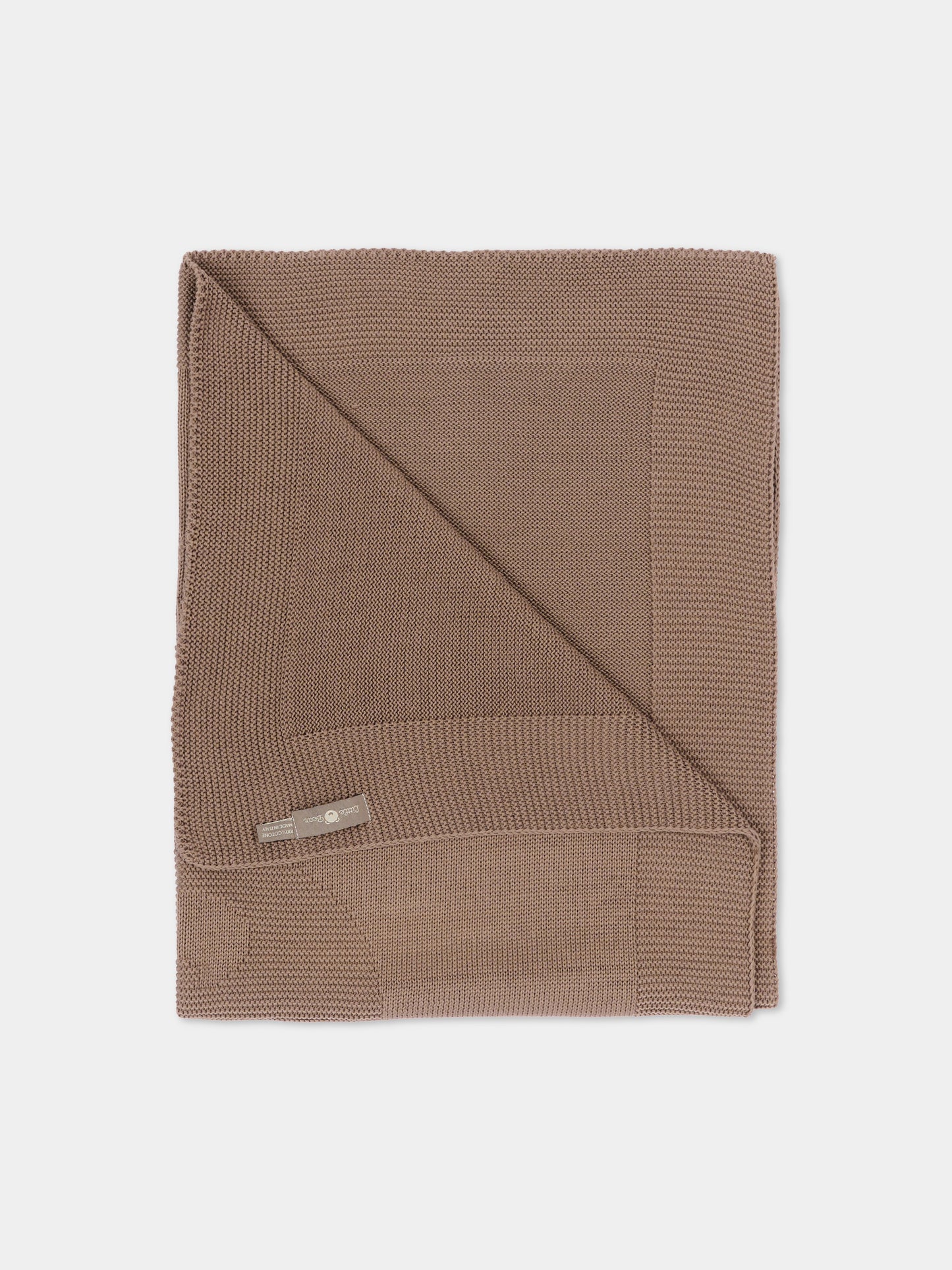 Coperta marrone per neonati con orsetto,Little Bear,3119 CACAO