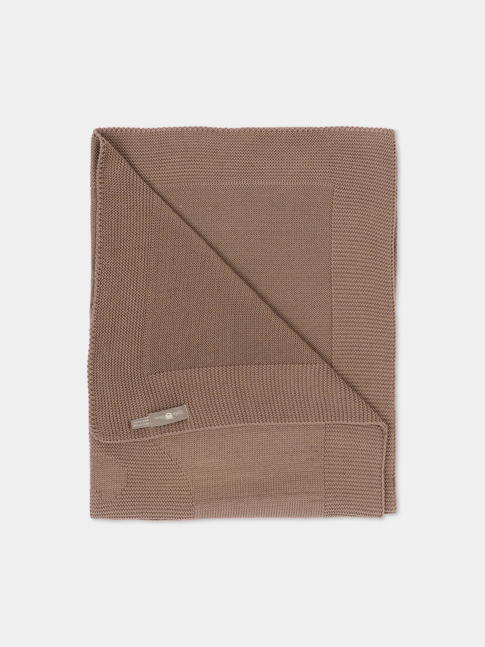 Coperta marrone per neonati con orsetto,Little Bear,3119 CACAO