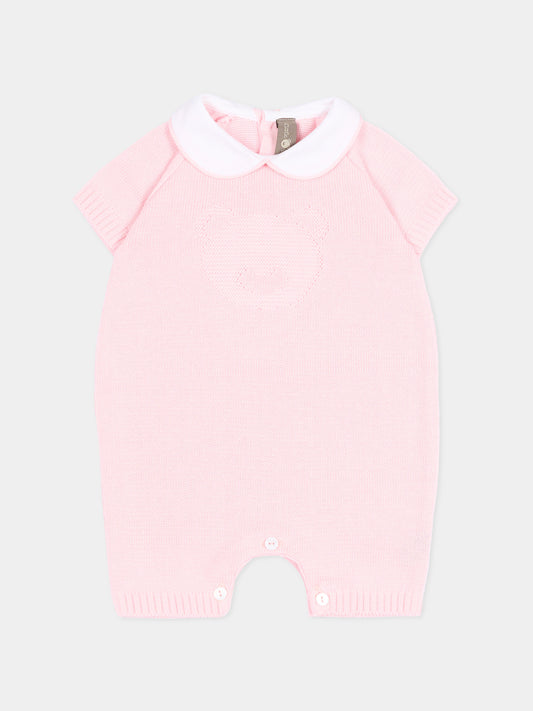Pagliaccetto rosa per neonata con orsetto,Little Bear,3120 ROSA M