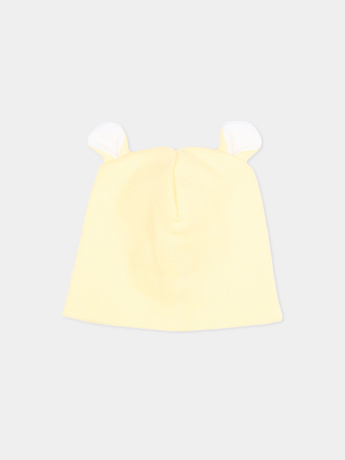 Cappello giallo per neonati con orecchie,Little Bear,3139 GIALLO/BCO