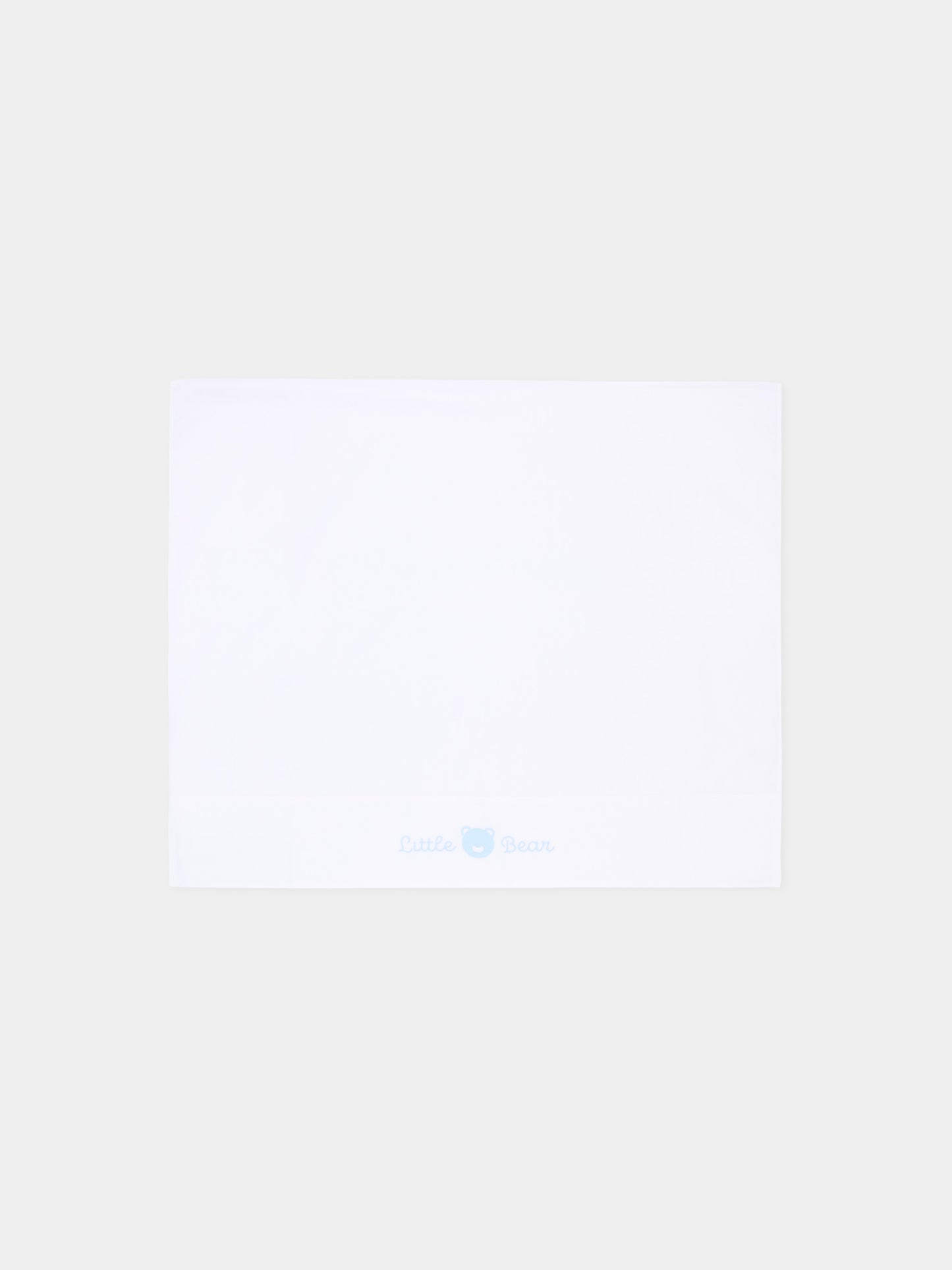 Lenzuola bianco per neonato con orsetti,Little Bear,2044 BCO/CIELO