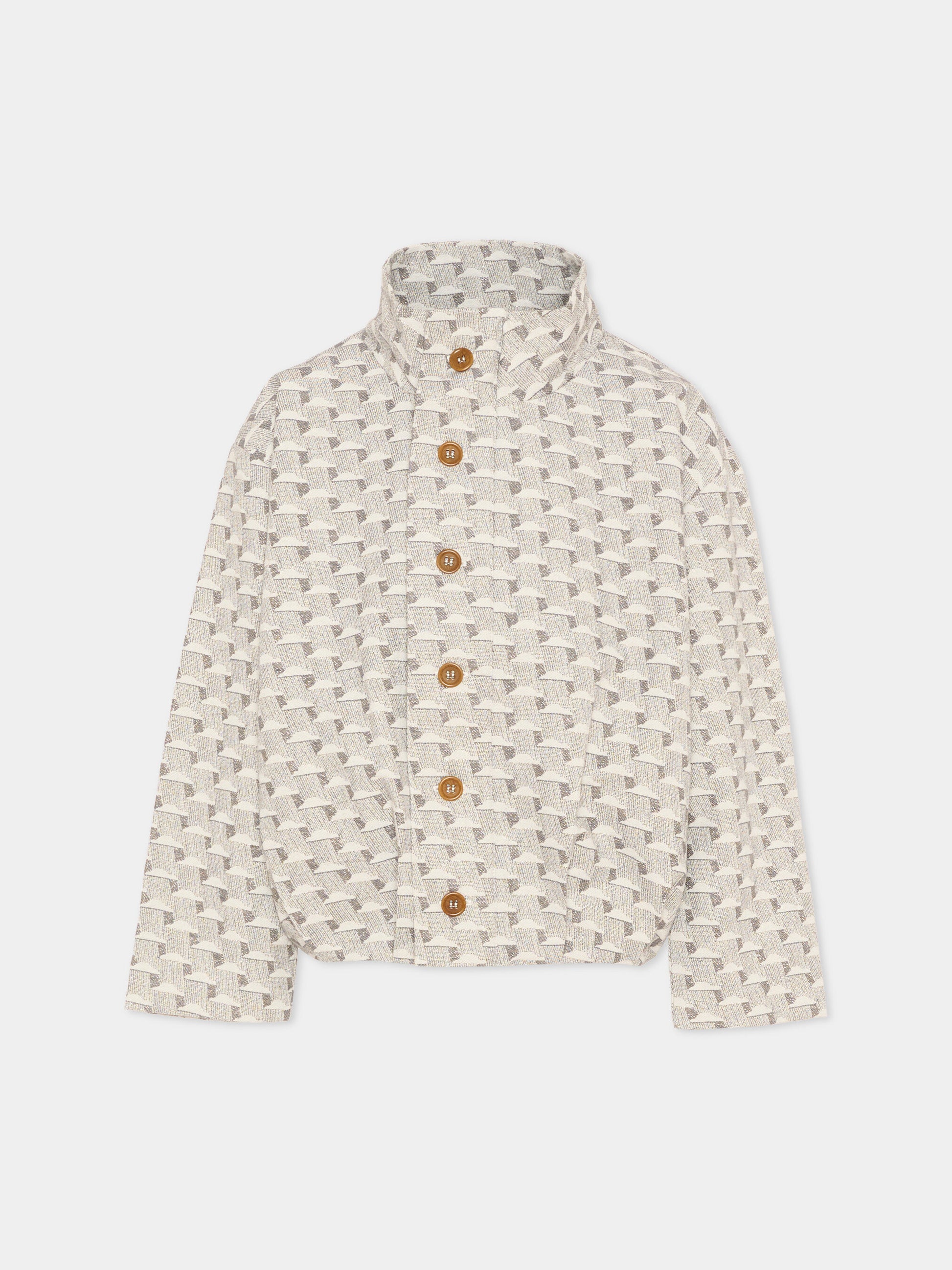 Bomber grigio Charlie per bambini con nuvole,Vélocipède X Coccolebimbi,CHARLIE BOMBER JACKET GREY
