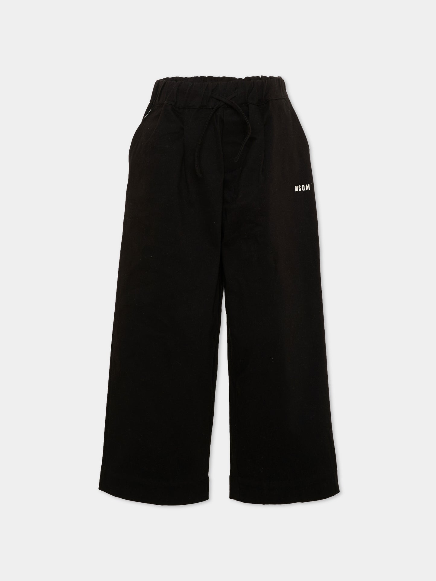 Pantaloni neri per bambino con logo,Msgm Kids,F6MSJBPA302 110
