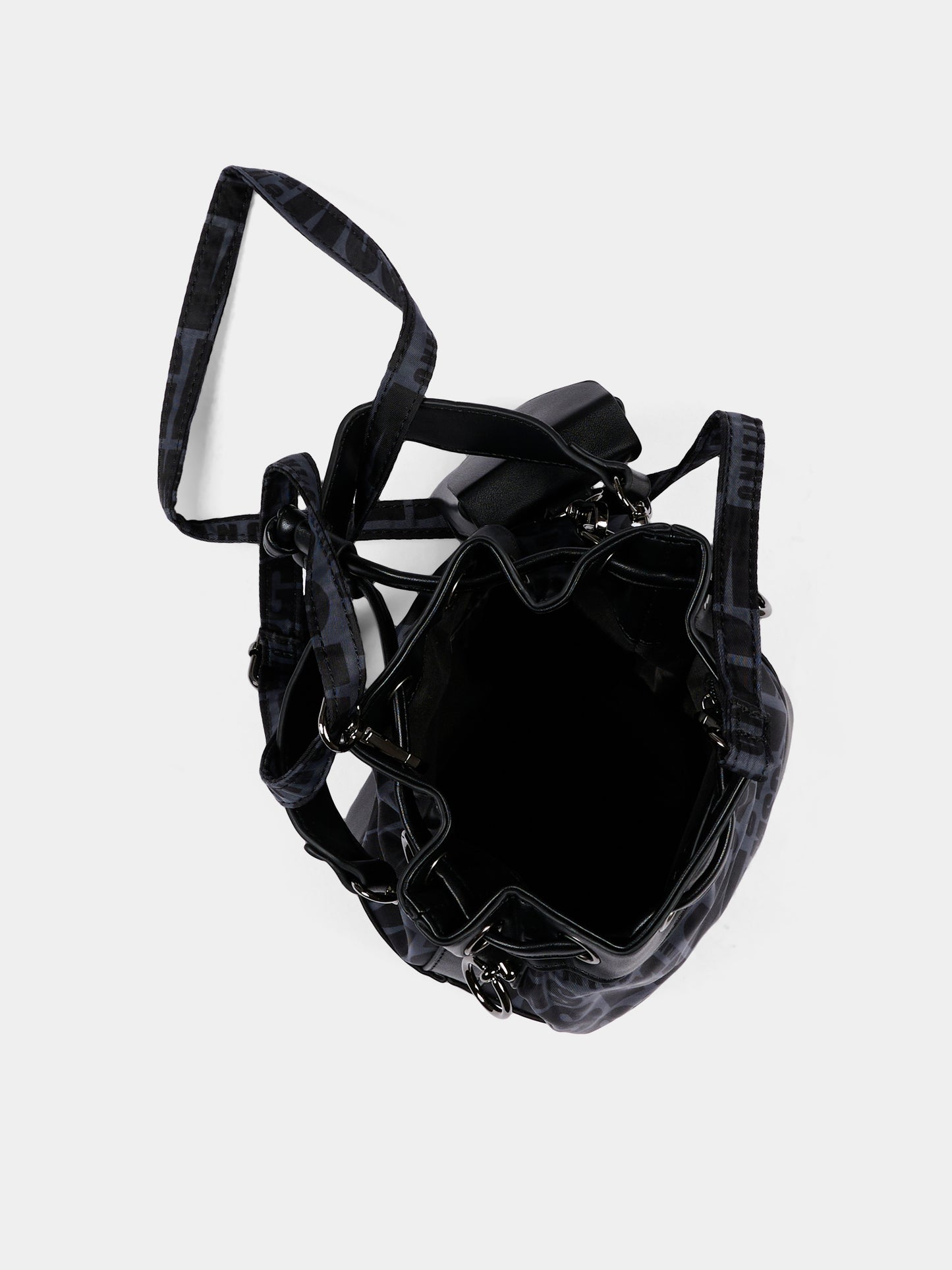 Borsa nera per bambina con logo,Msgm Kids,F6MSJGBA177 110