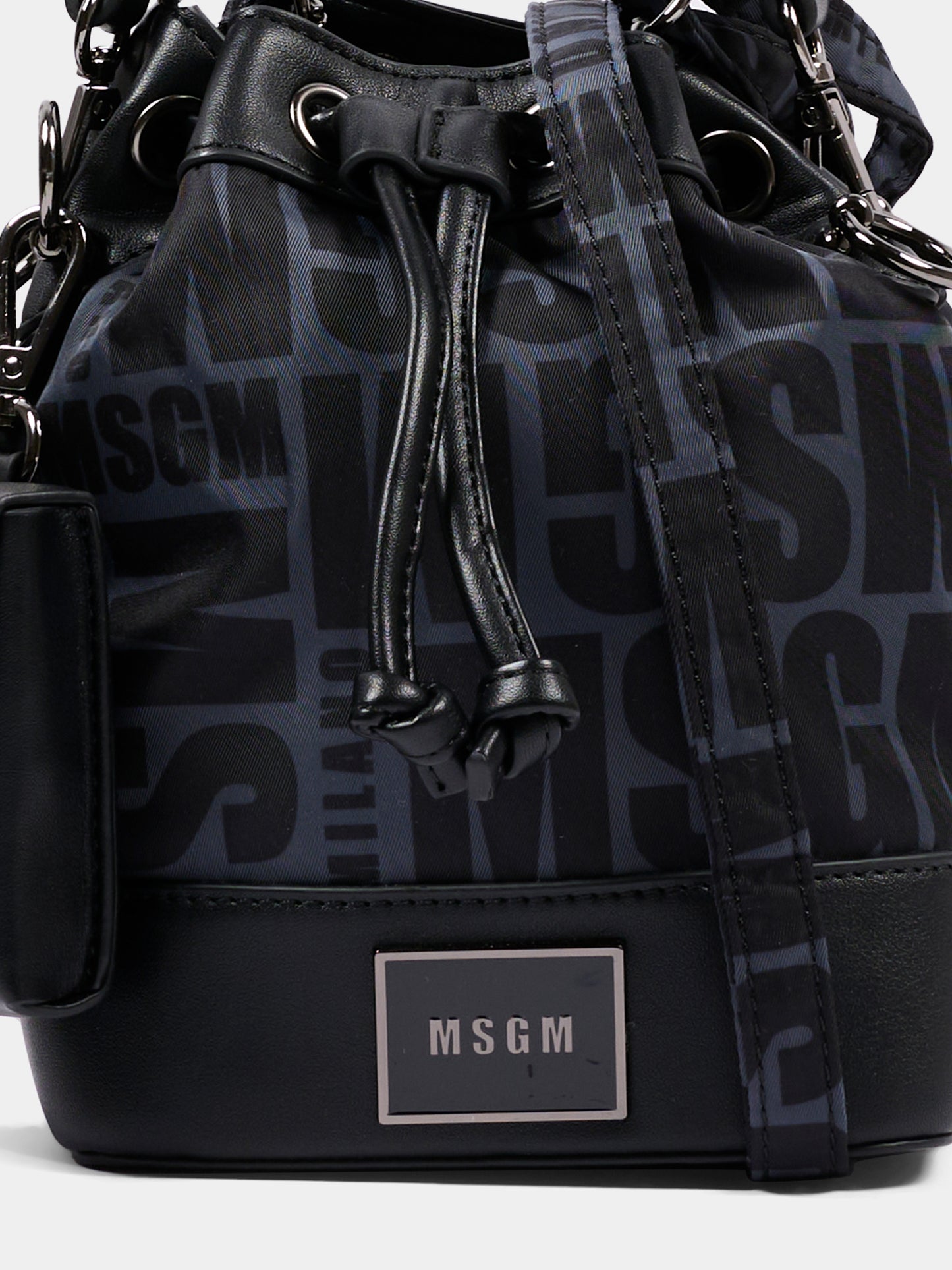 Borsa nera per bambina con logo,Msgm Kids,F6MSJGBA177 110