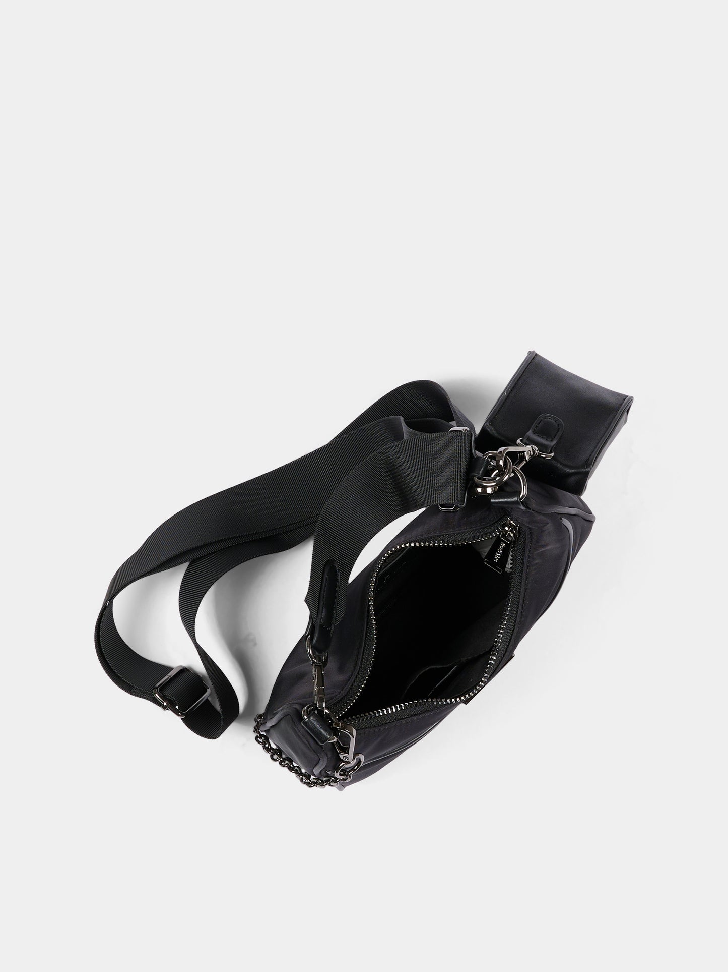 Borsa nera per bambina con logo,Msgm Kids,F6MSJGBA178 110