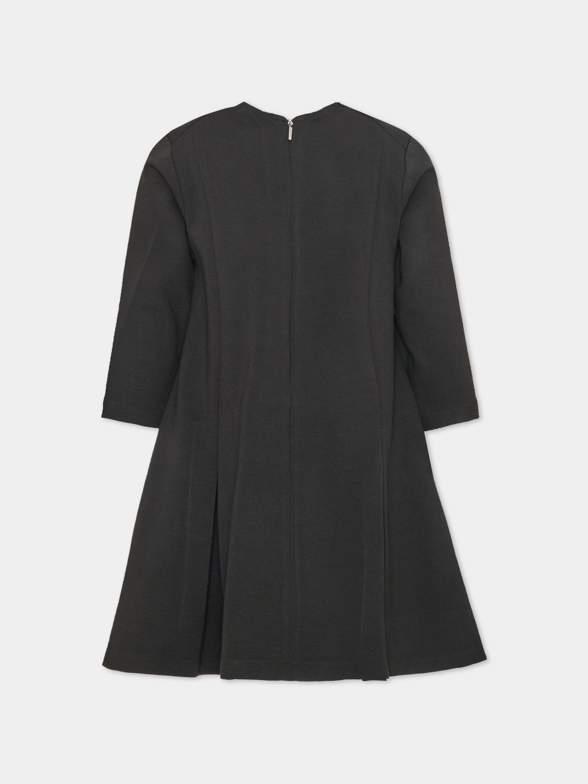 Vestito a manica lunga nero per bambina con logo,Msgm Kids,F6MSJGDR325 110
