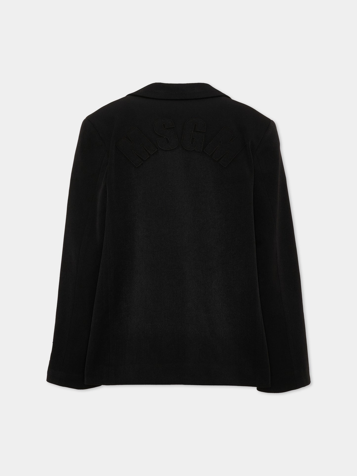 Giacca nera per bambina con logo,Msgm Kids,F6MSJGJK100 110