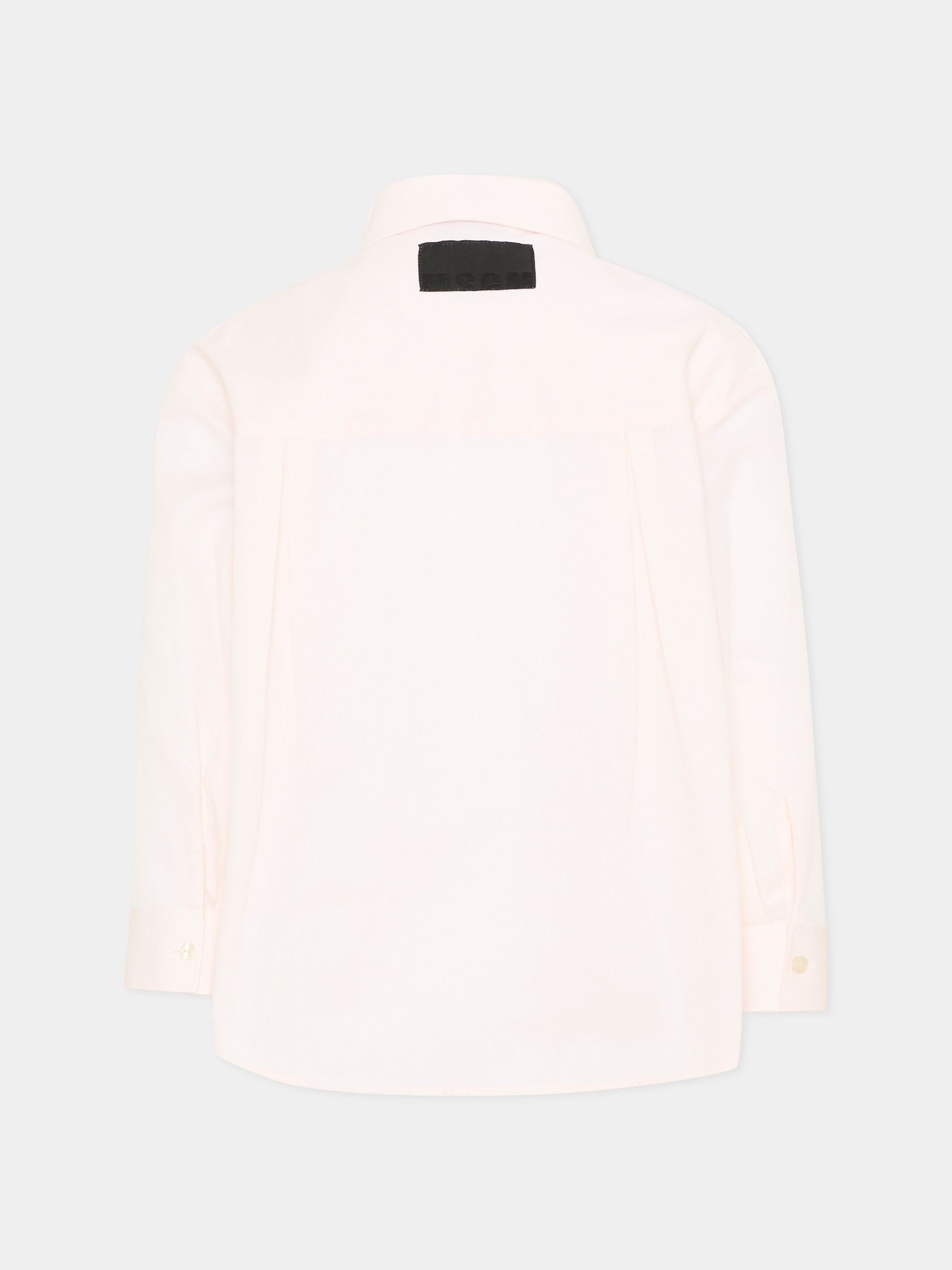 Camicia avorio con cravatta per bambina,Msgm Kids,F6MSJGSI114 013