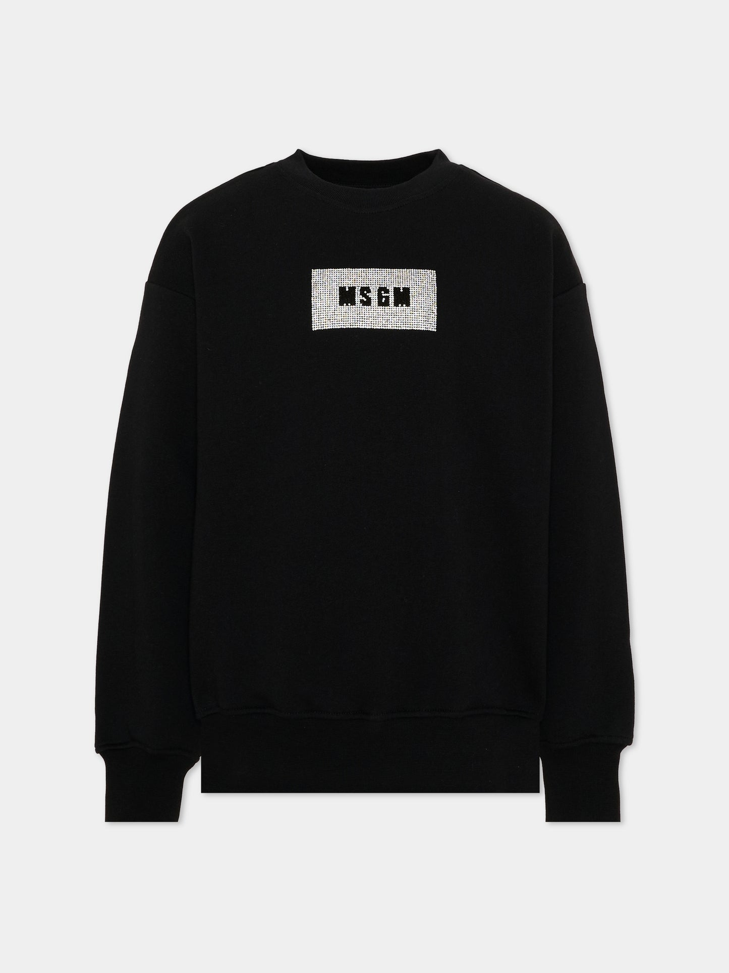 Felpa nera per bambina,Msgm Kids,F6MSJGSW208 110