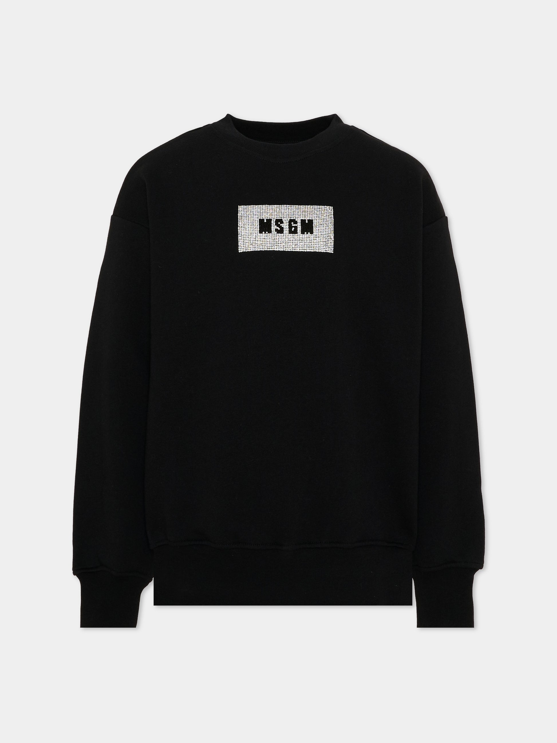 Felpa nera per bambina,Msgm Kids,F6MSJGSW208 110