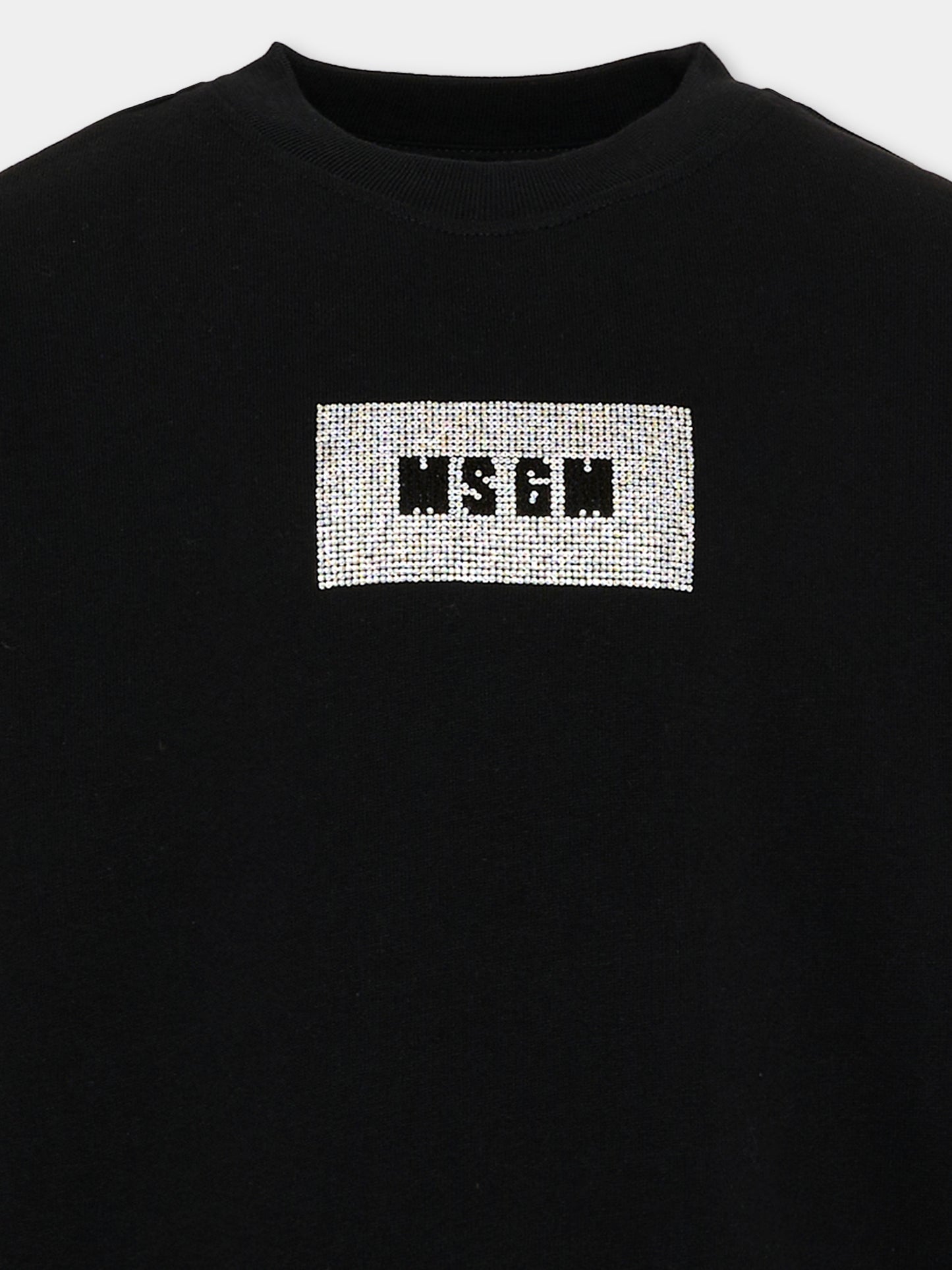 Felpa nera per bambina,Msgm Kids,F6MSJGSW208 110