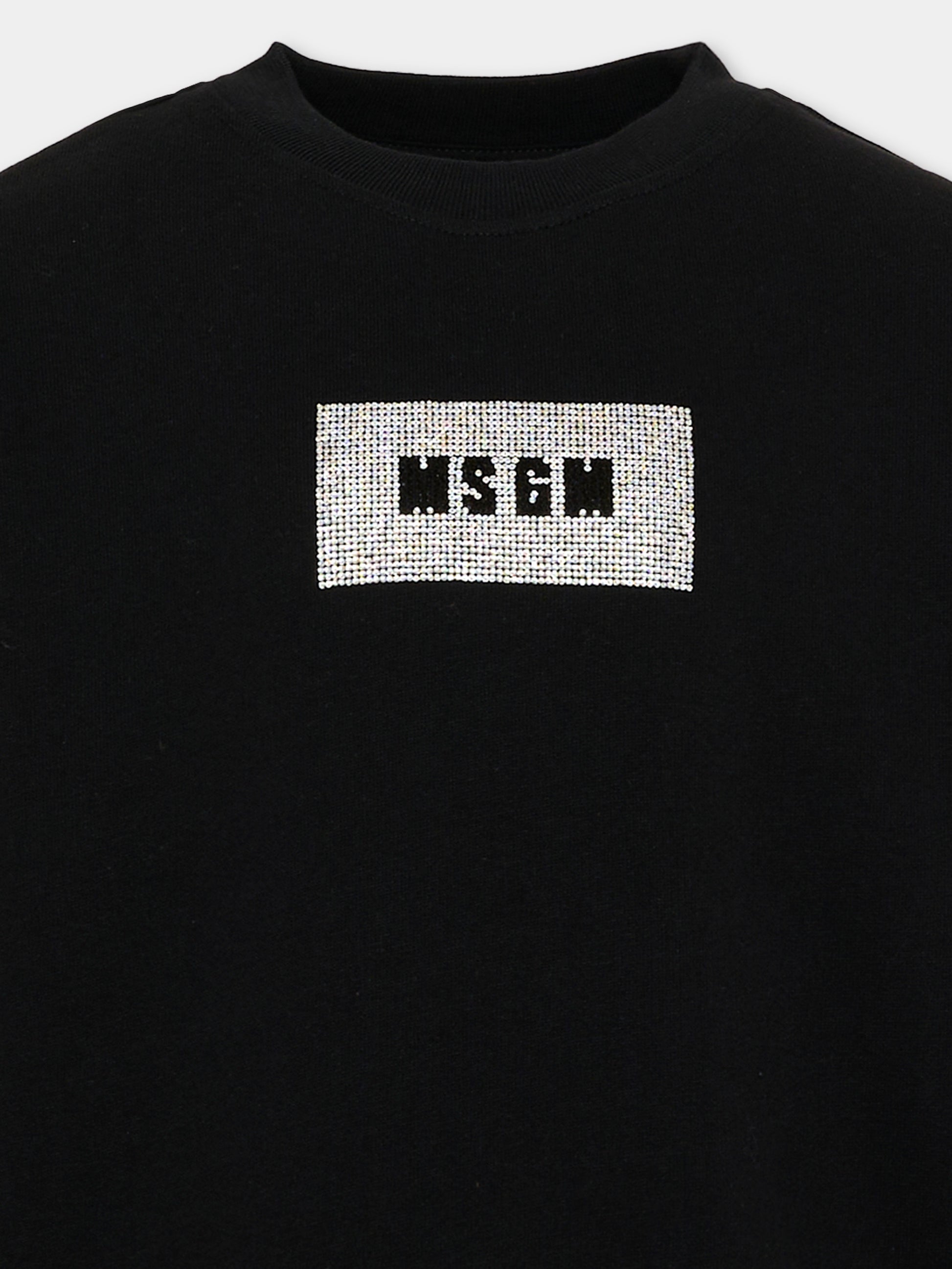 Felpa nera per bambina,Msgm Kids,F6MSJGSW208 110