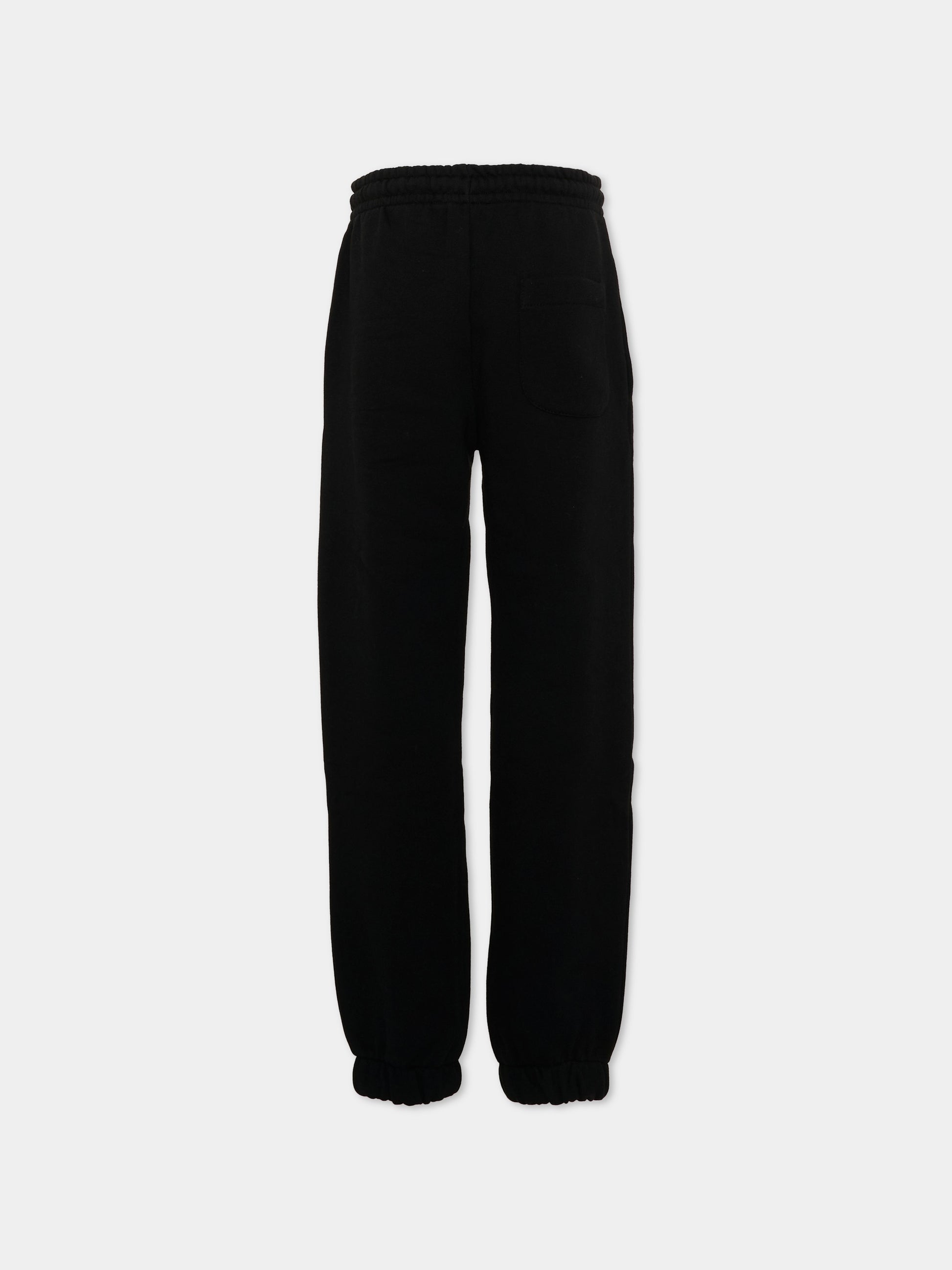 Pantalone nero per bambina con logo,Msgm Kids,F6MSJUFP013 MS092