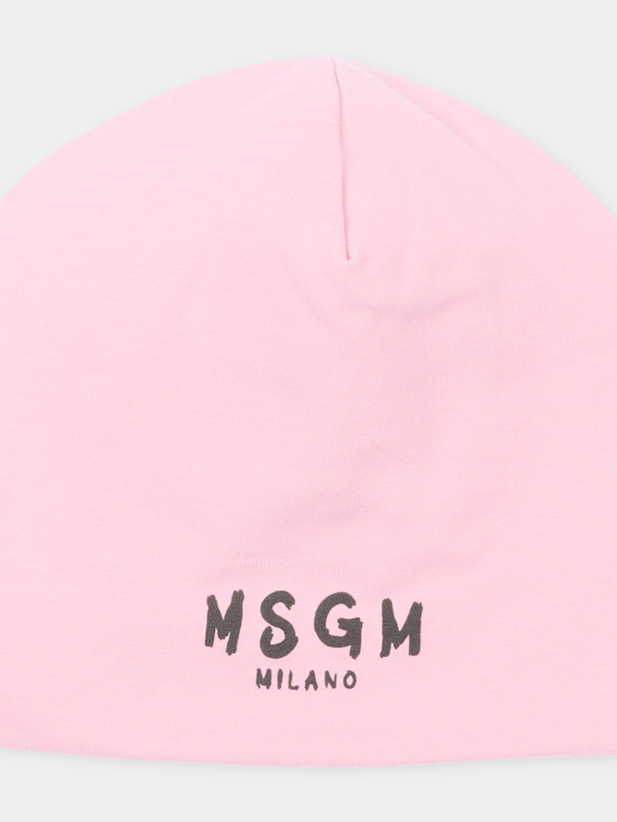 Berretto rosa per bambina con logo,Msgm Kids,F6MSJUHT184 MS090
