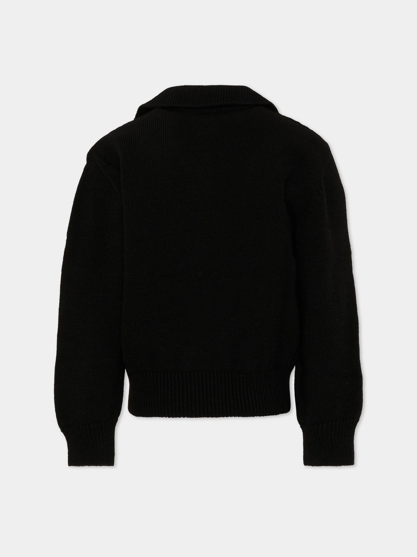 Maglione nero per bambini con logo,Msgm Kids,F6MSJUJP326 110