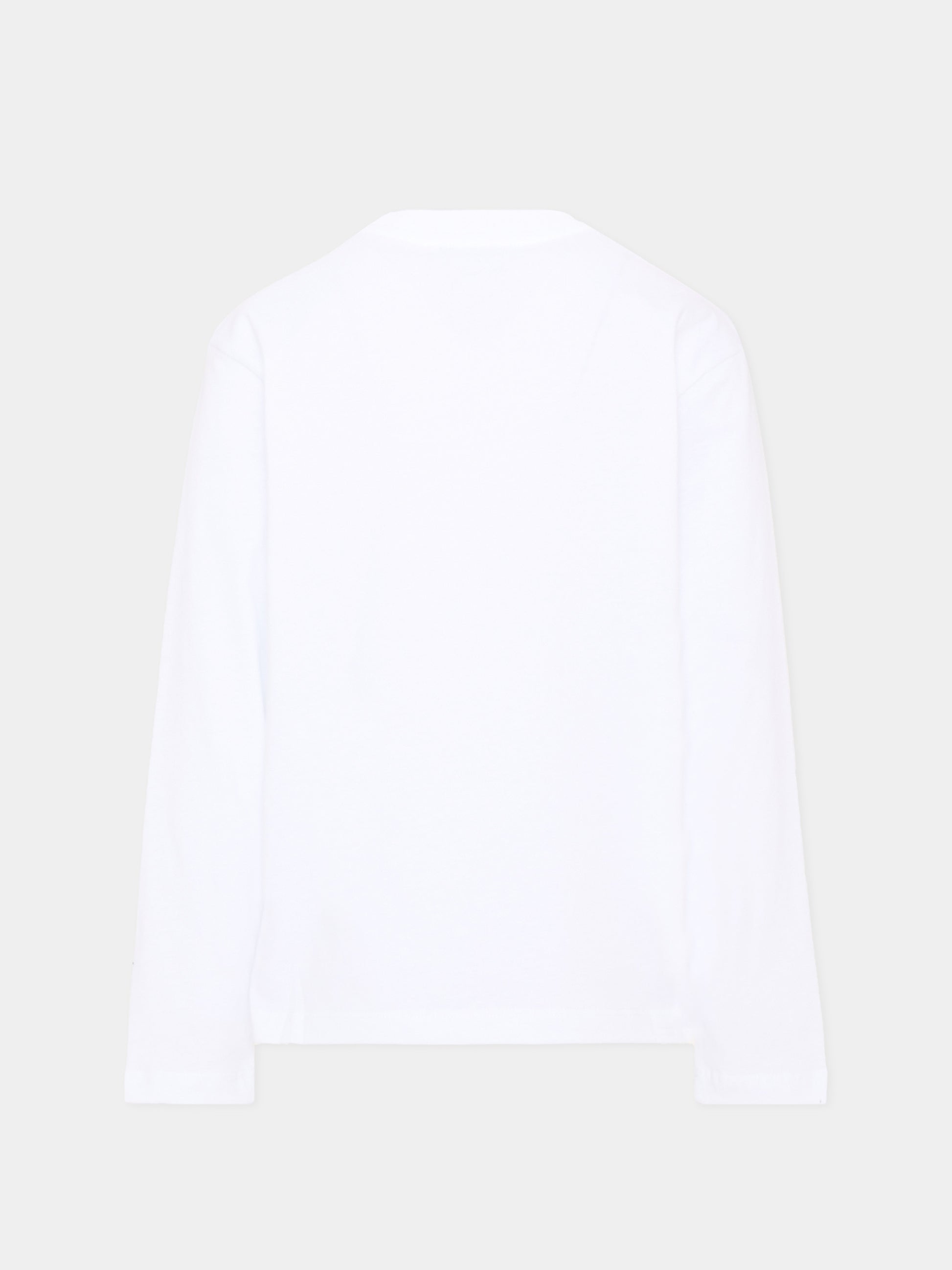 T-shirt bianca per bambini con logo,Msgm Kids,F6MSJUTH012 001