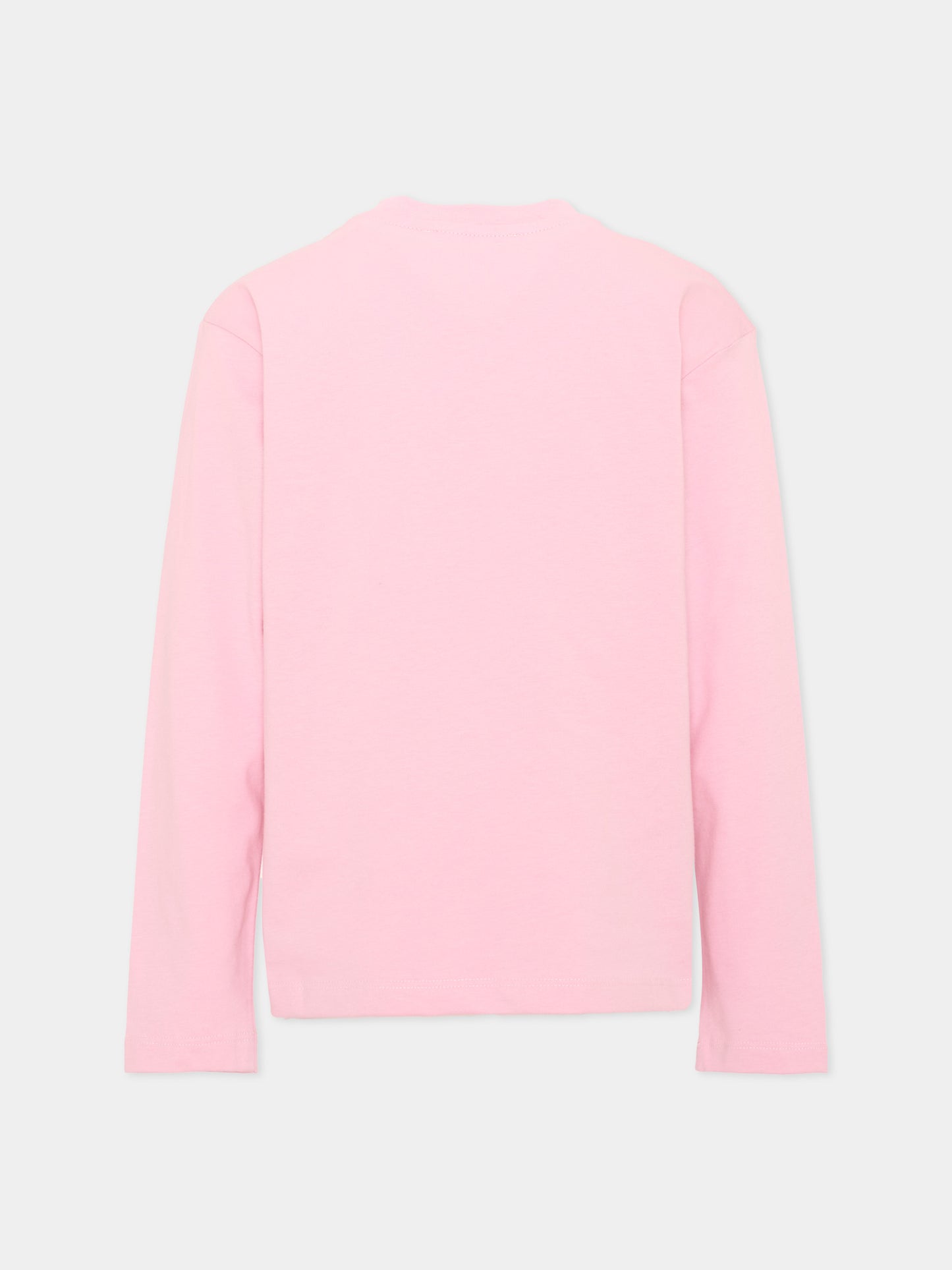T-Shirt rosa per bambina con logo,Msgm Kids,F6MSJUTH012 MS090