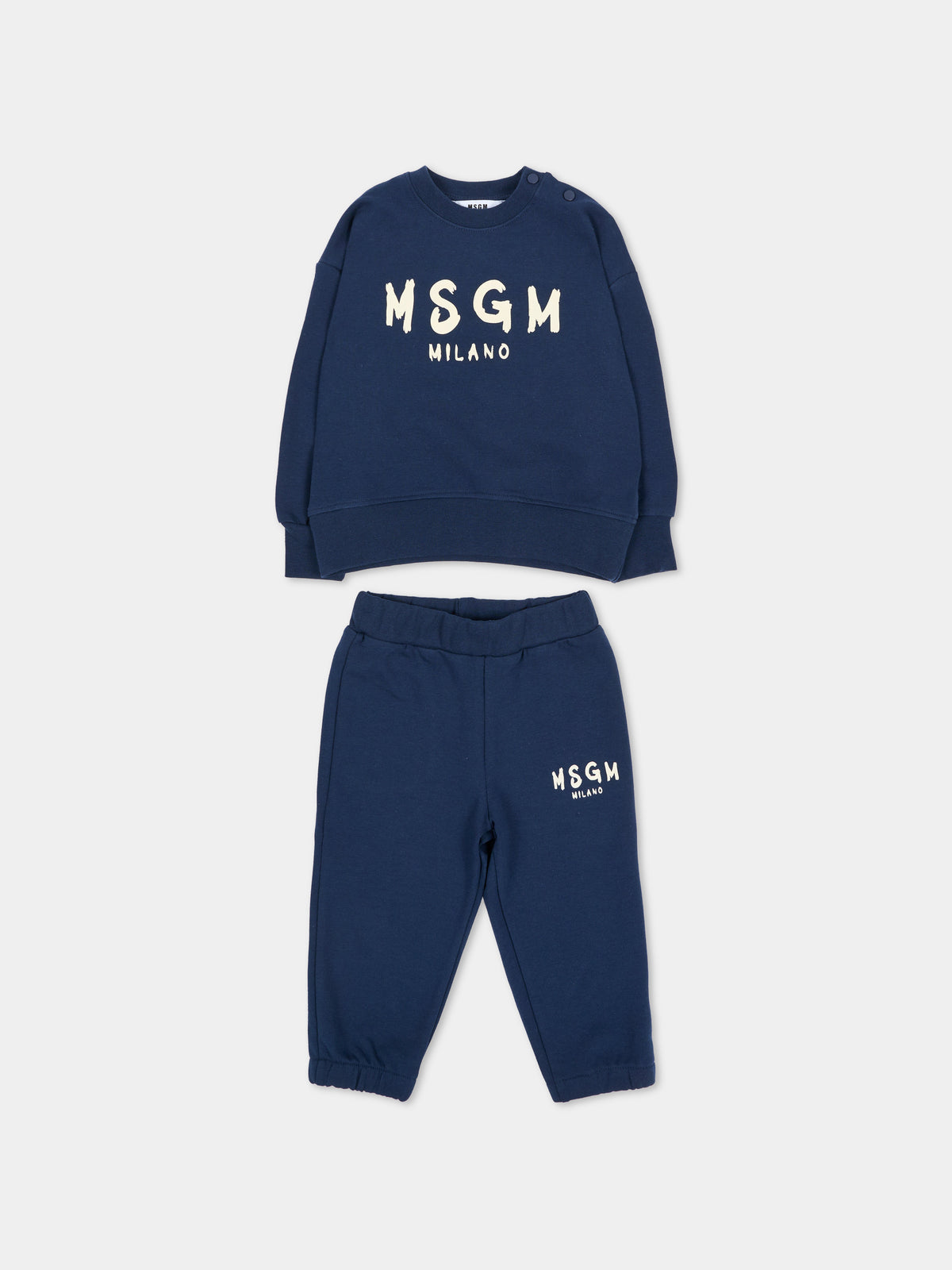 Completo sportivo lungo blu per neonati,Msgm Kids,F6MSUNTP347 MS032