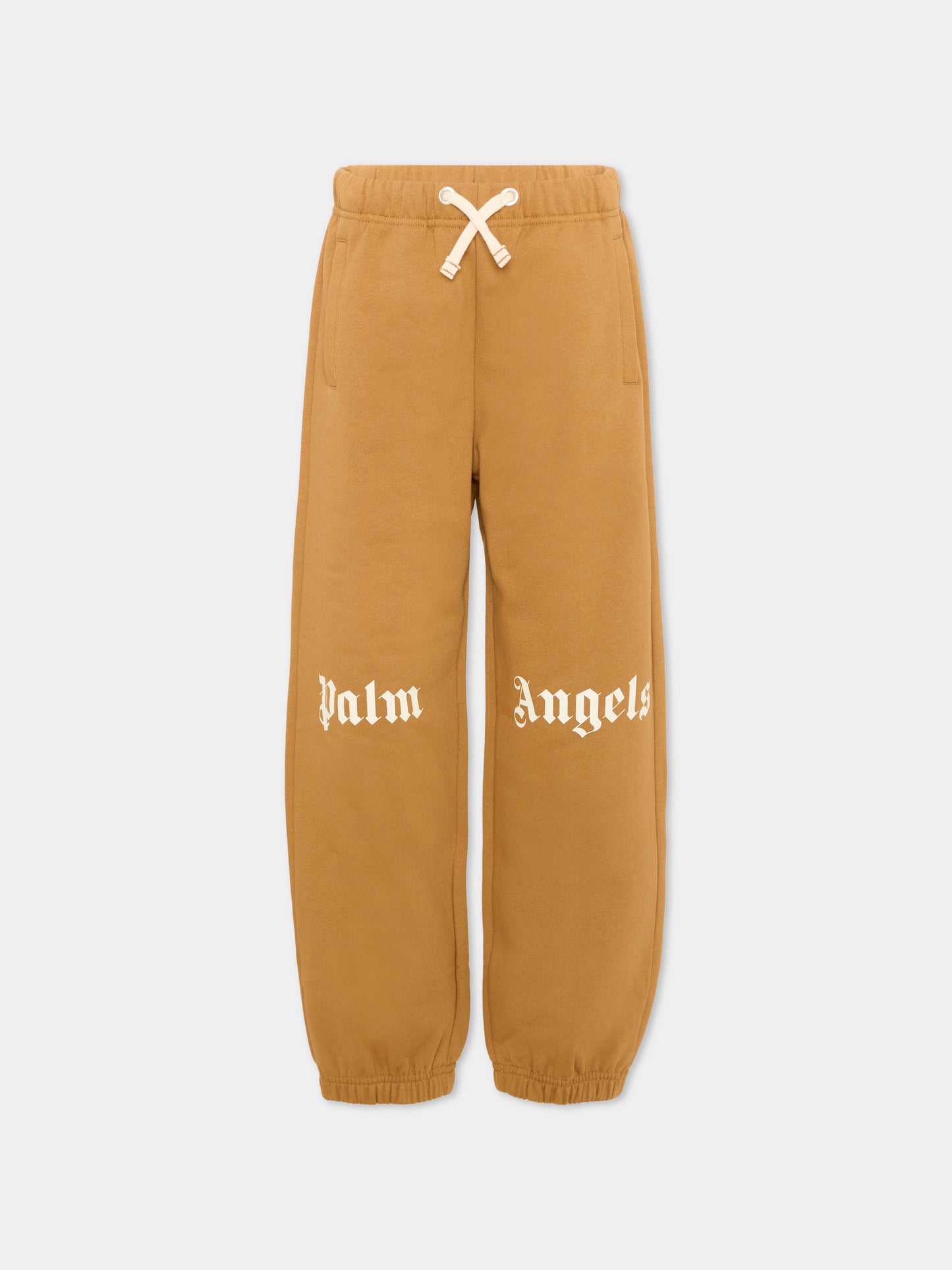 Pantalone beige per bambino con logo,Palm Angels,F6PAJBFP016 1531
