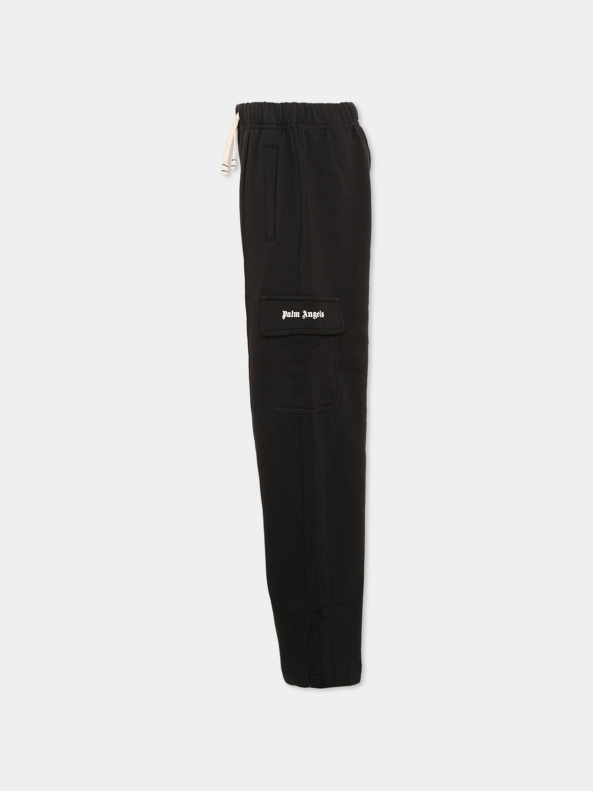Pantalone nero per bambino con logo,Palm Angels,F6PAJBFP220 110