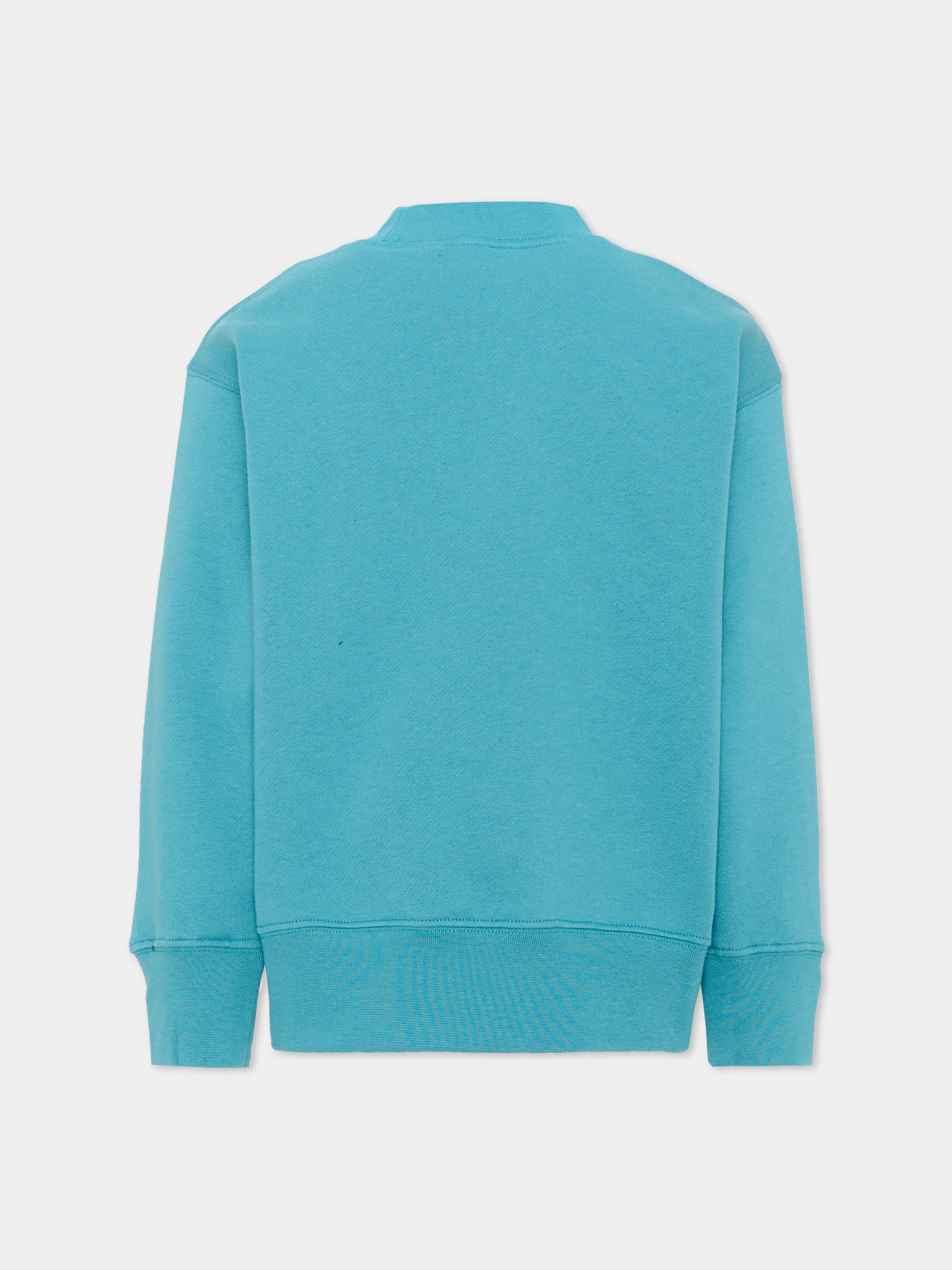 Felpa azzurra per bambini con logo,Palm Angels,F6PAJBSW014 1527