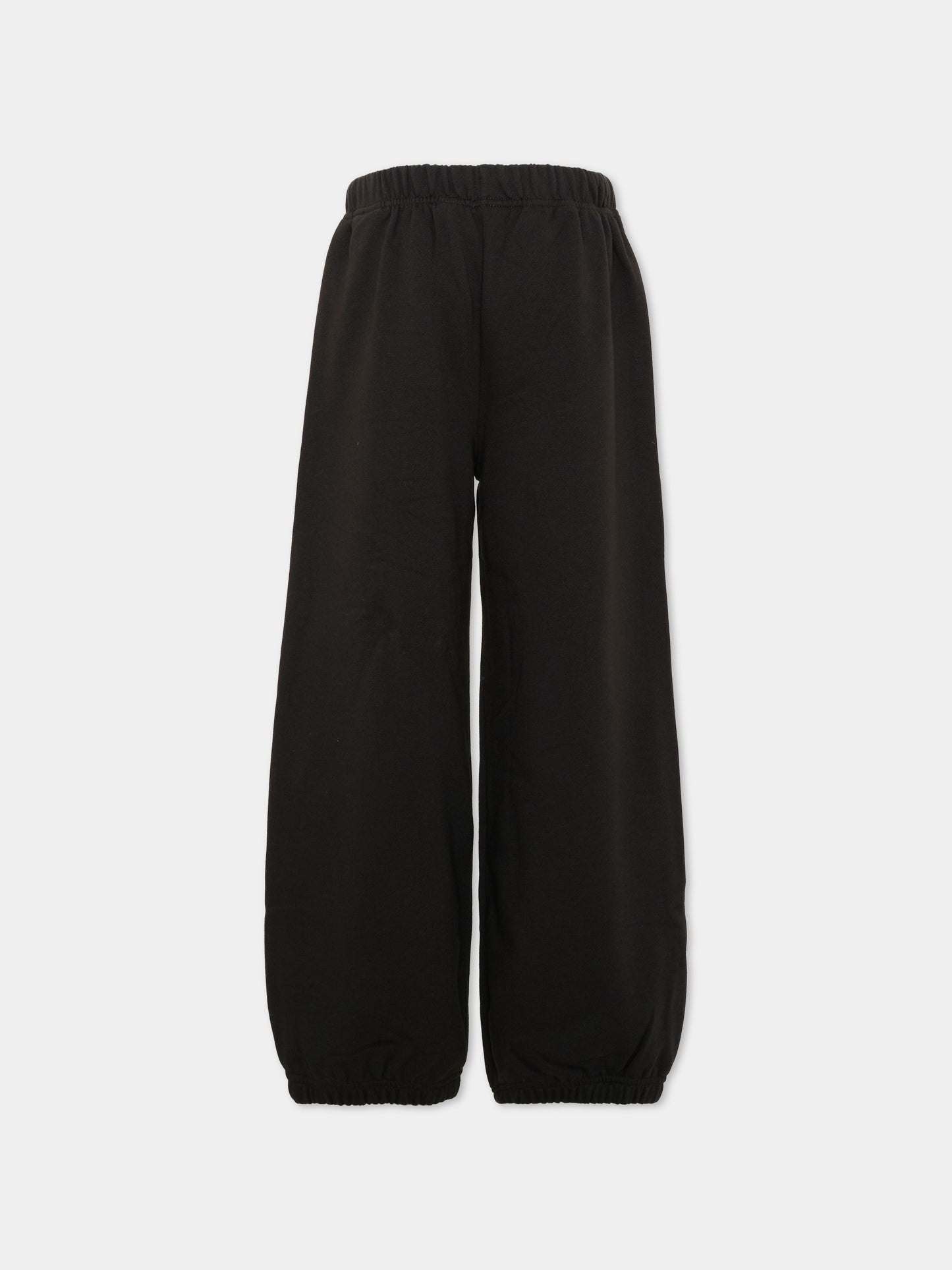 Pantalone nero per bambina con logo,Palm Angels,F6PAJGFP054 110