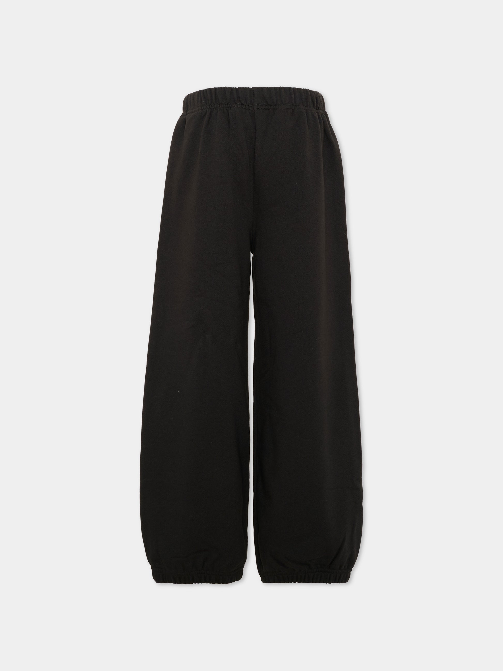 Pantalone nero per bambina con logo,Palm Angels,F6PAJGFP054 110