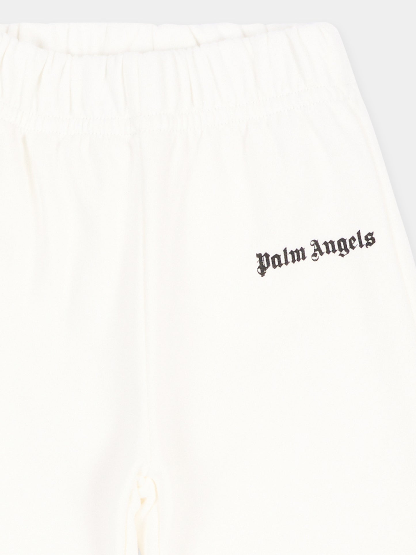 Pantalone avorio per neonato con logo,Palm Angels,F6PANBFP221 412