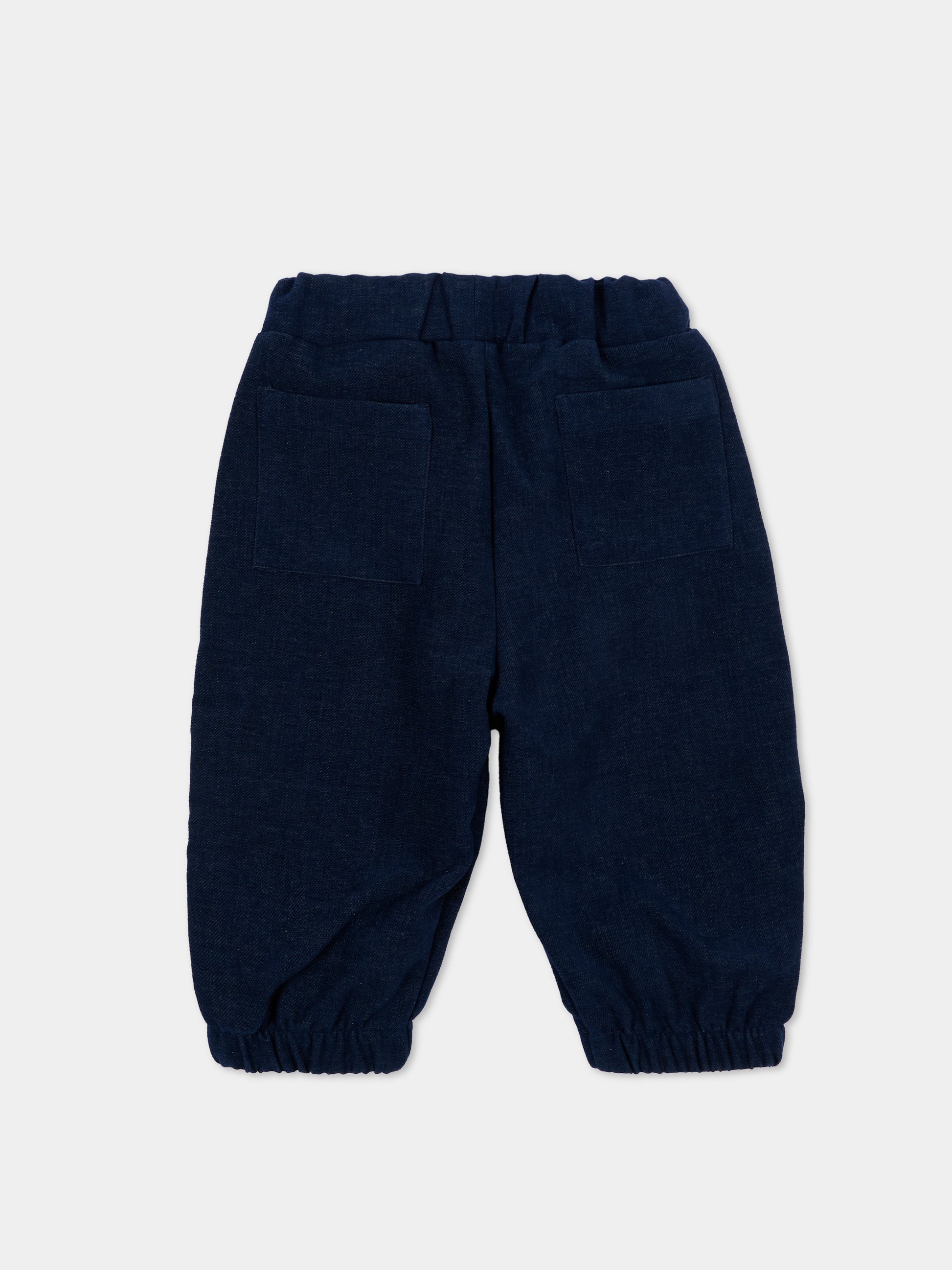 Pantalone blu per neonato con logo,Palm Angels,F6PANBPA210 126