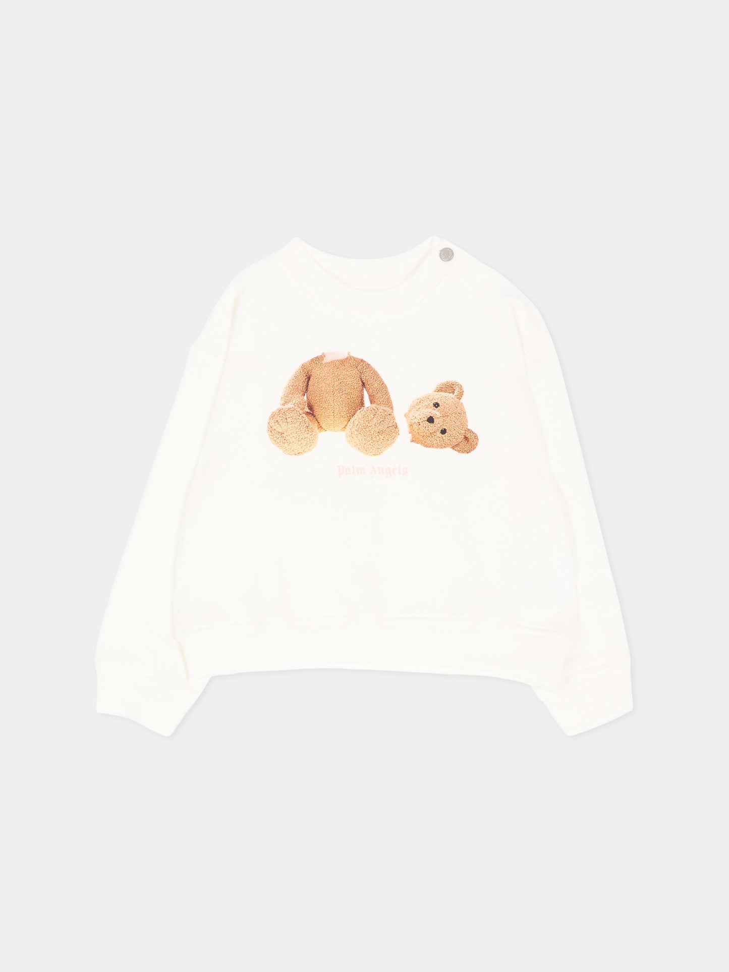 Felpa avorio per neonata con Teddy Bear,Palm Angels,F6PANGSW191 412