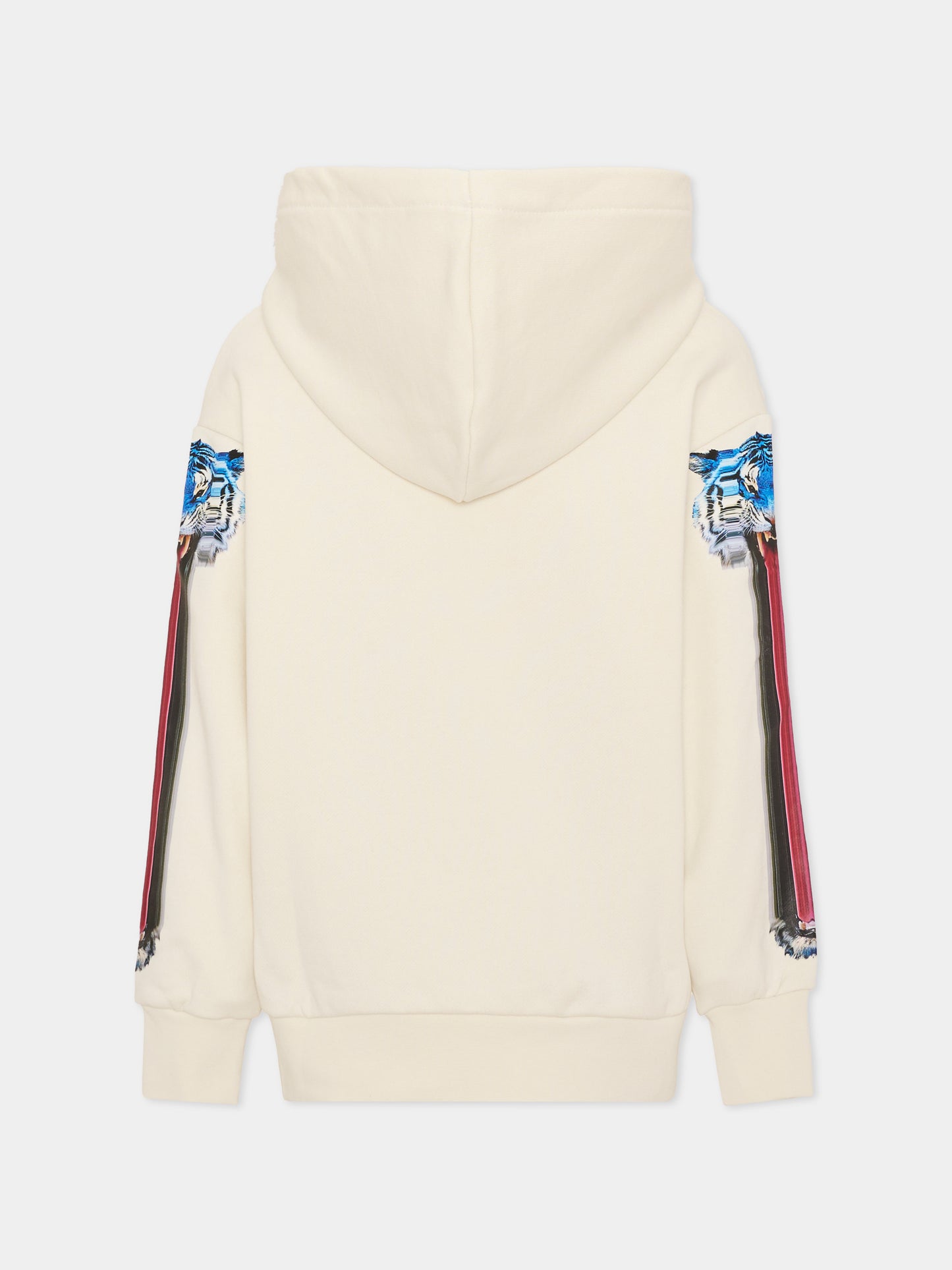 Felpa con cappuccio avorio per bambino  con logo,County Of Milan Kids,F6CMJBHS013 412