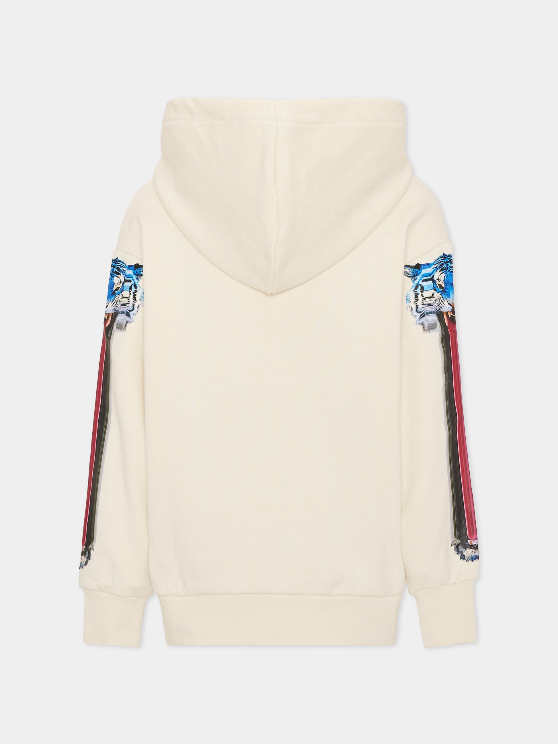 Felpa con cappuccio avorio per bambino  con logo,County Of Milan Kids,F6CMJBHS013 412
