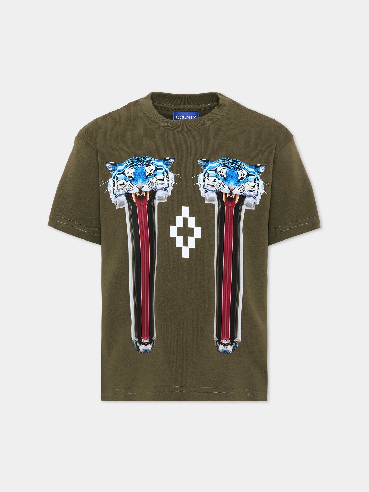 T-shirt verde per bambino con stampa,County Of Milan Kids,F6CMJBTH014 082