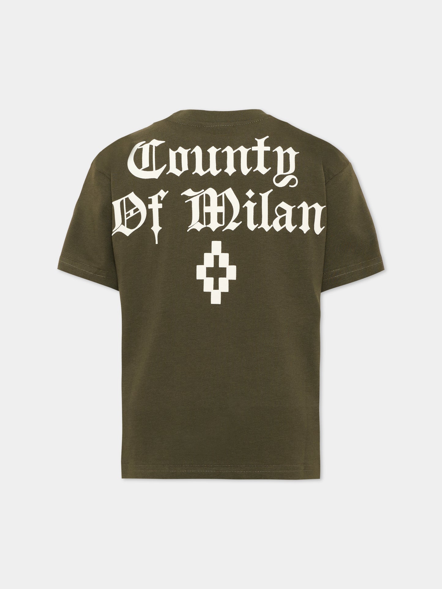 T-shirt verde per bambino con stampa,County Of Milan Kids,F6CMJBTH014 082