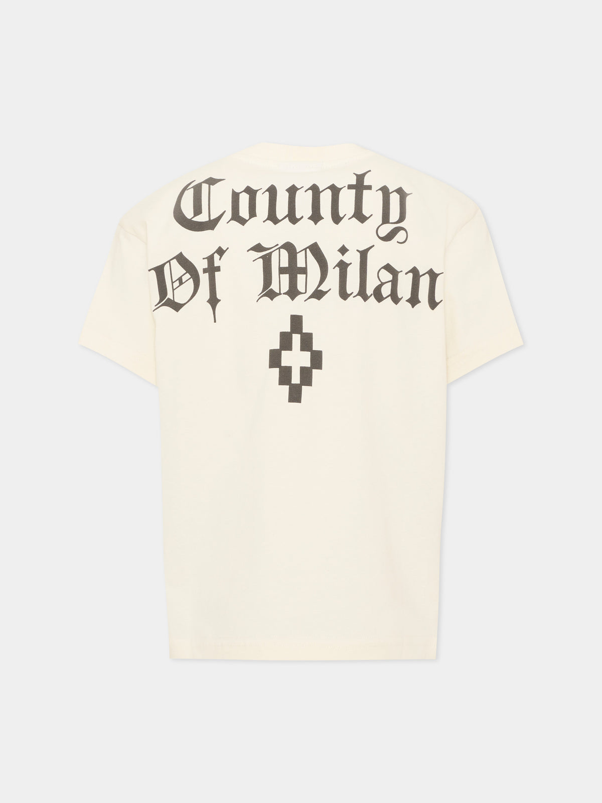 T-shirt avorio per bambino con stampa,County Of Milan Kids,F6CMJBTH014 412