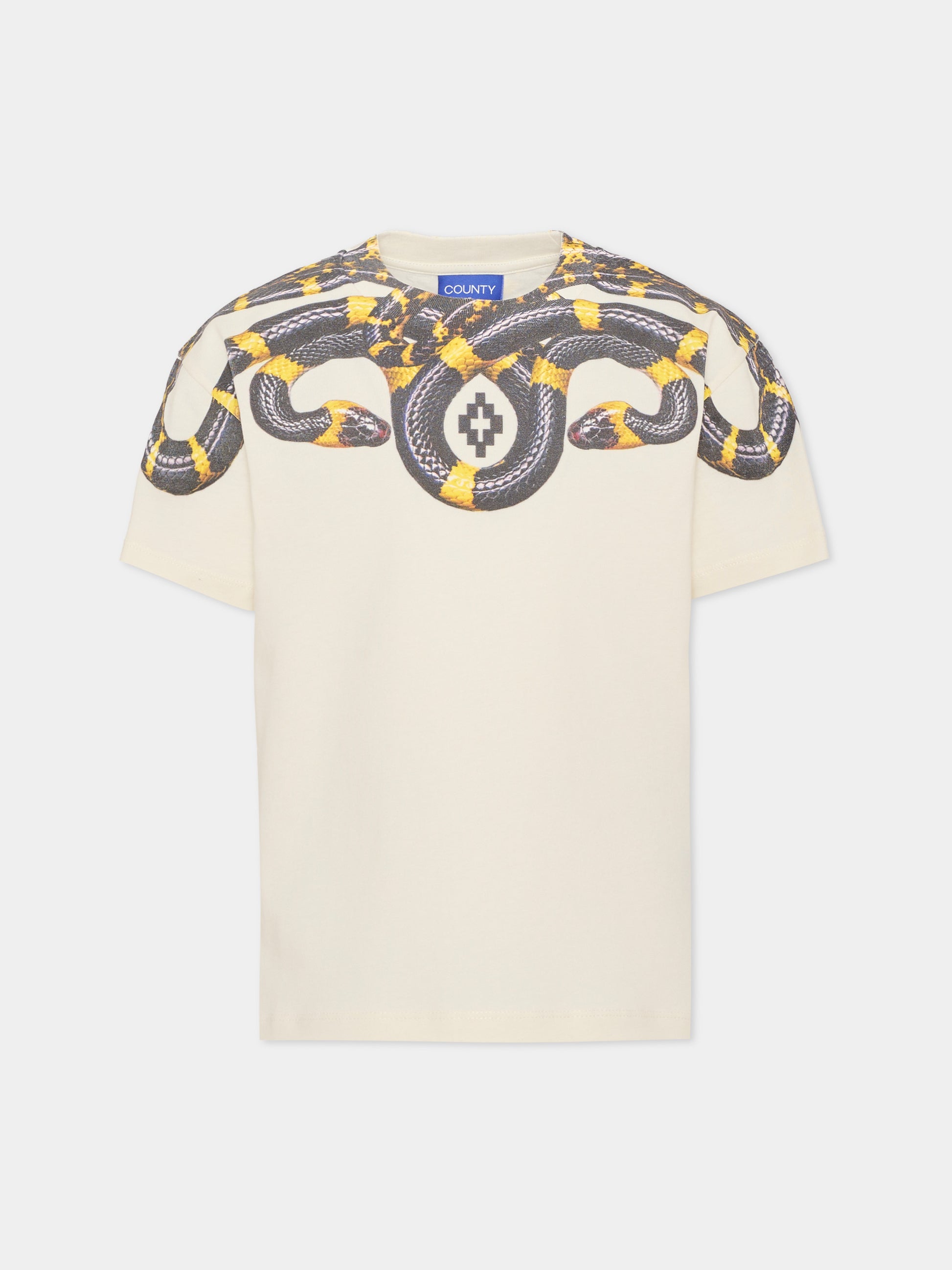 T-shirt avorio per bambino con ali,County Of Milan Kids,F6CMJBTH022 412