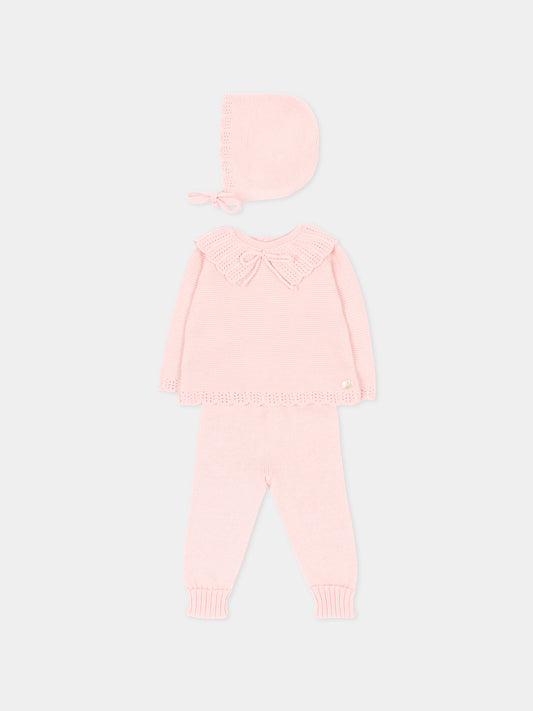 Completo nascita rosa per neonata in maglia,Martín Aranda,004-11325 P06