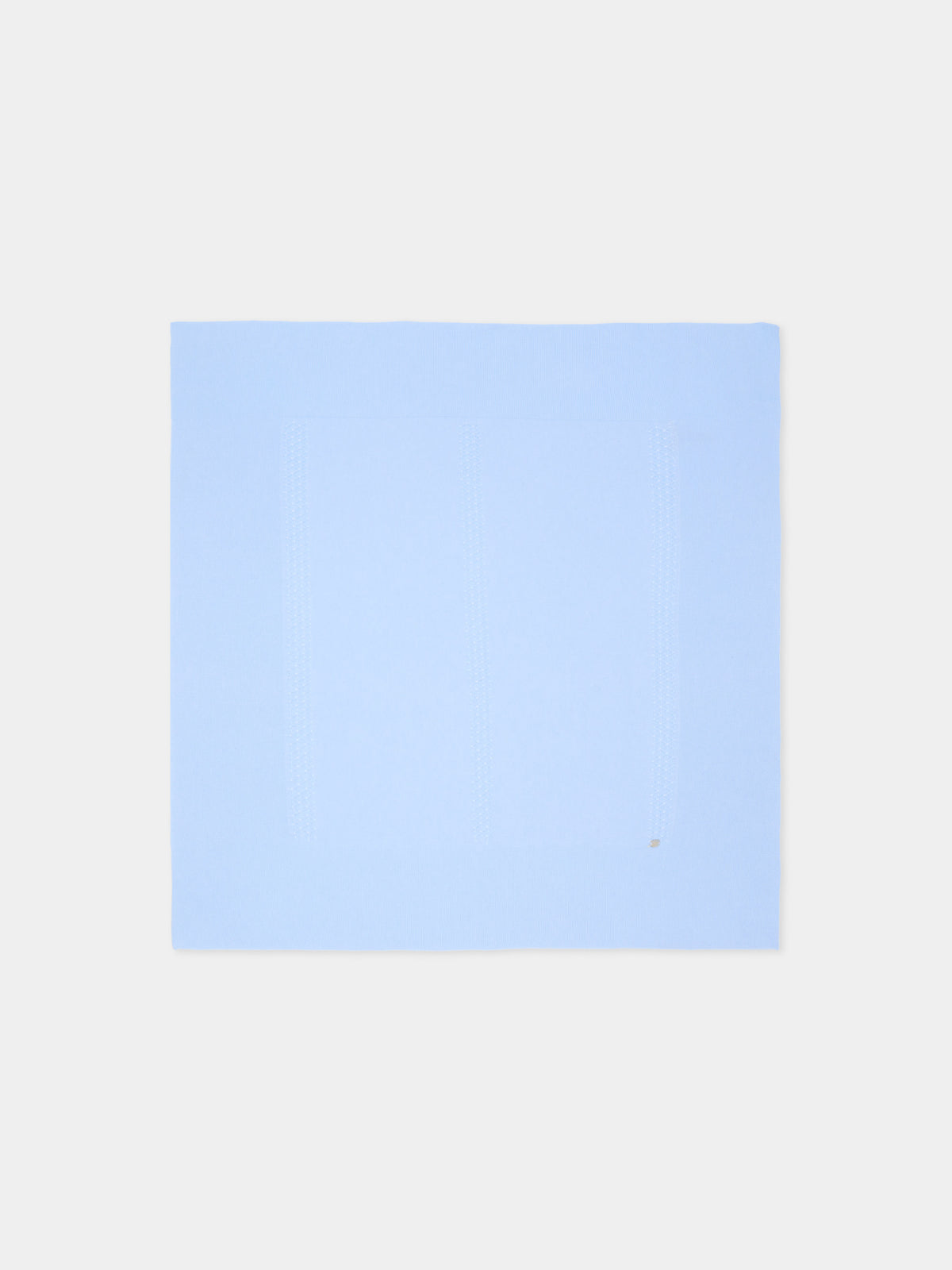 Light blue knitted blanket for Baby Boy